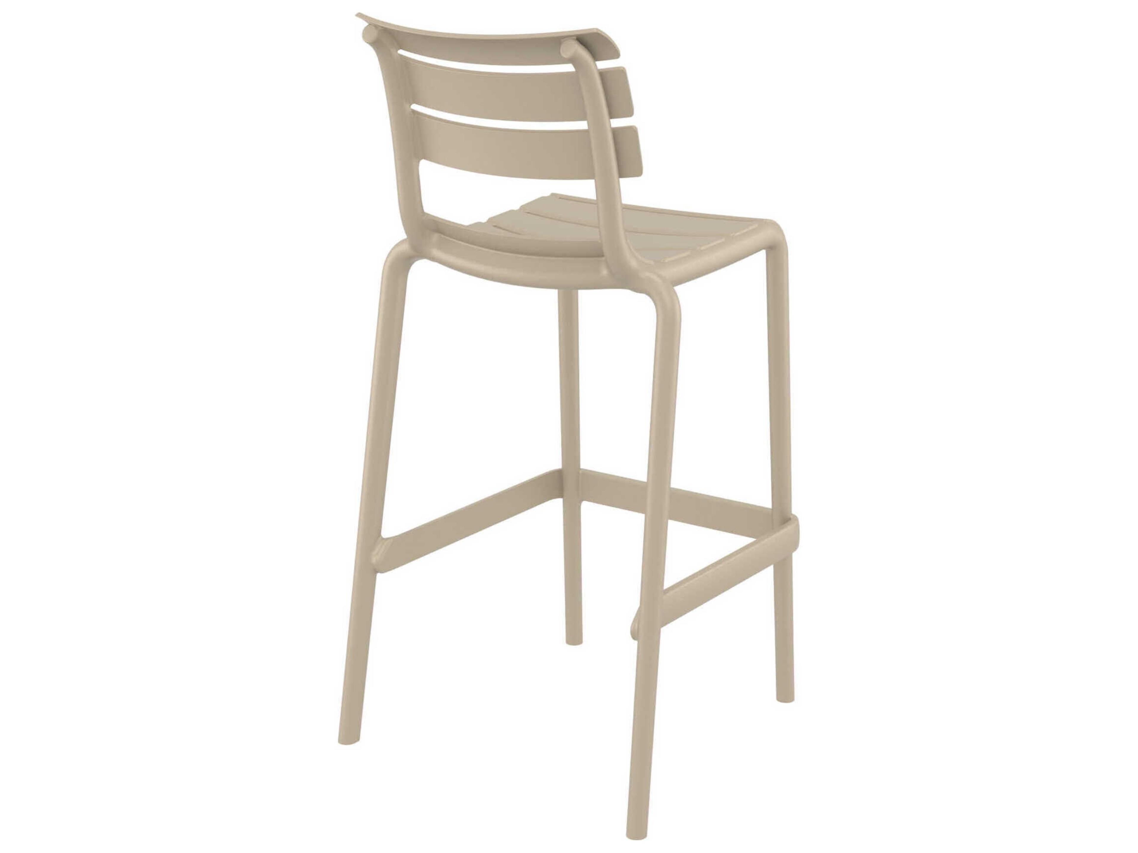 Compamia Helen Taupe Polypropylene Bar Stool
