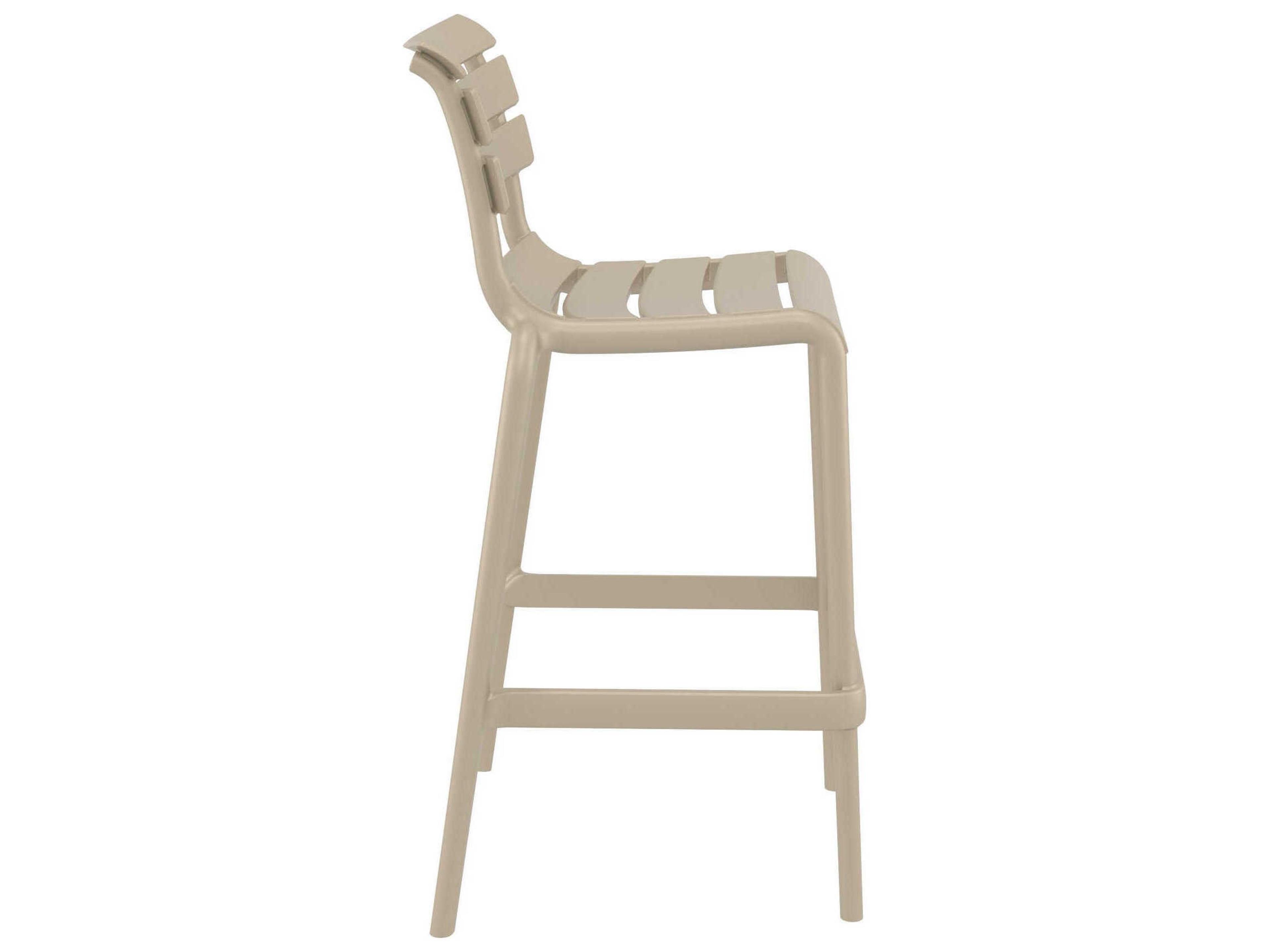 Compamia Helen Taupe Polypropylene Bar Stool