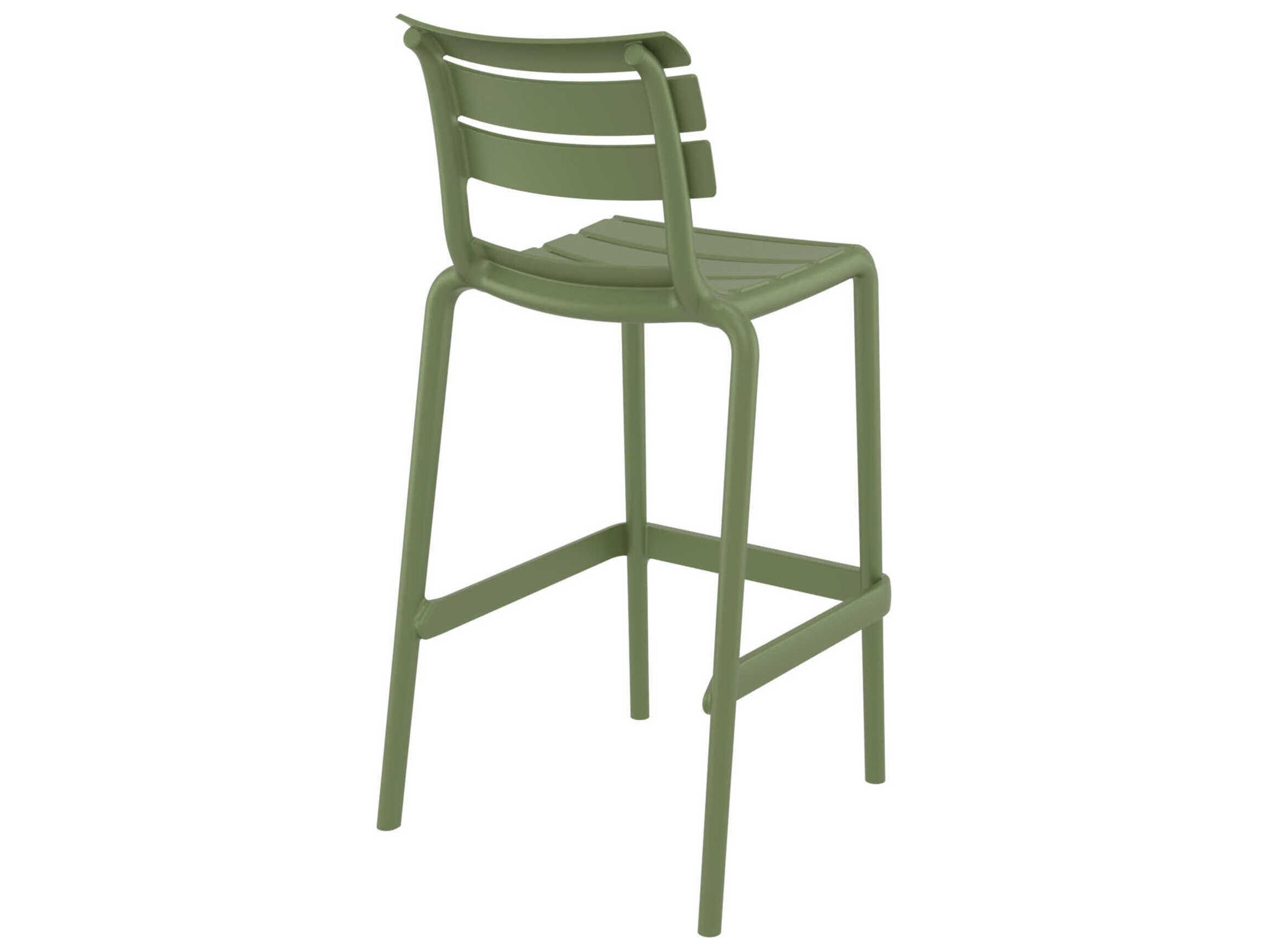Compamia Helen Olive Green Polypropylene Bar Stool