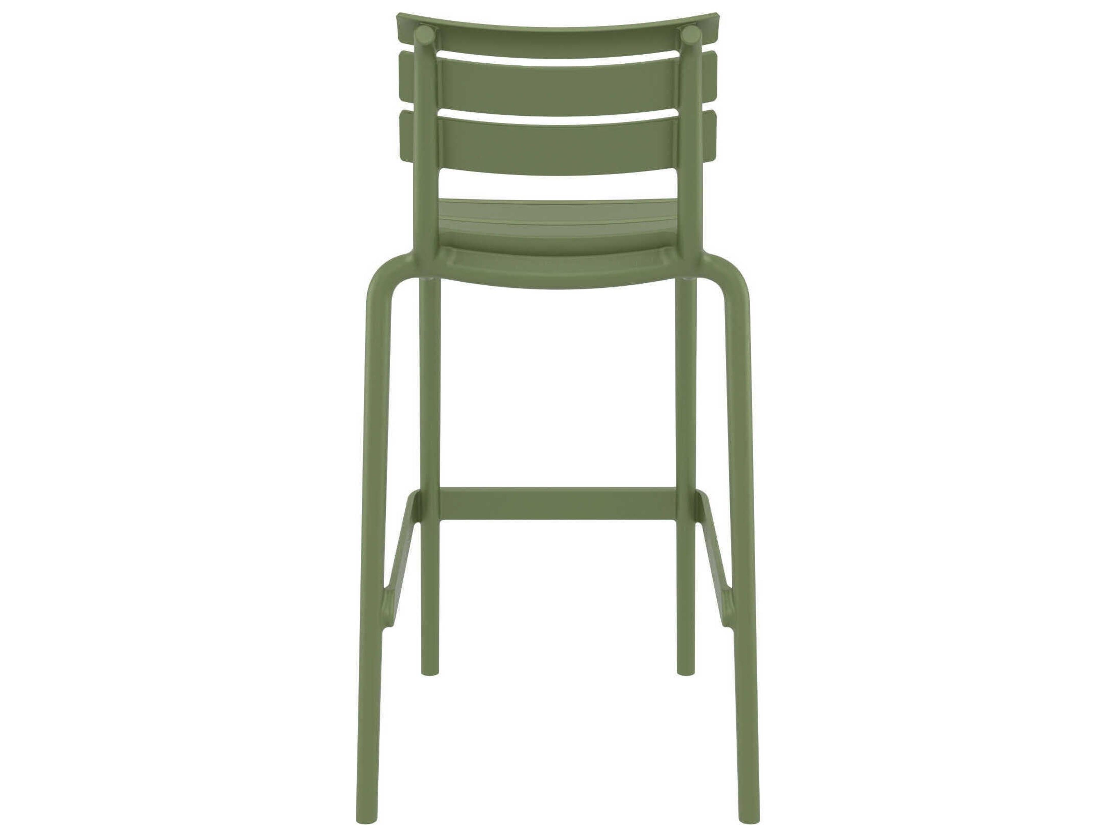 Compamia Helen Olive Green Polypropylene Bar Stool