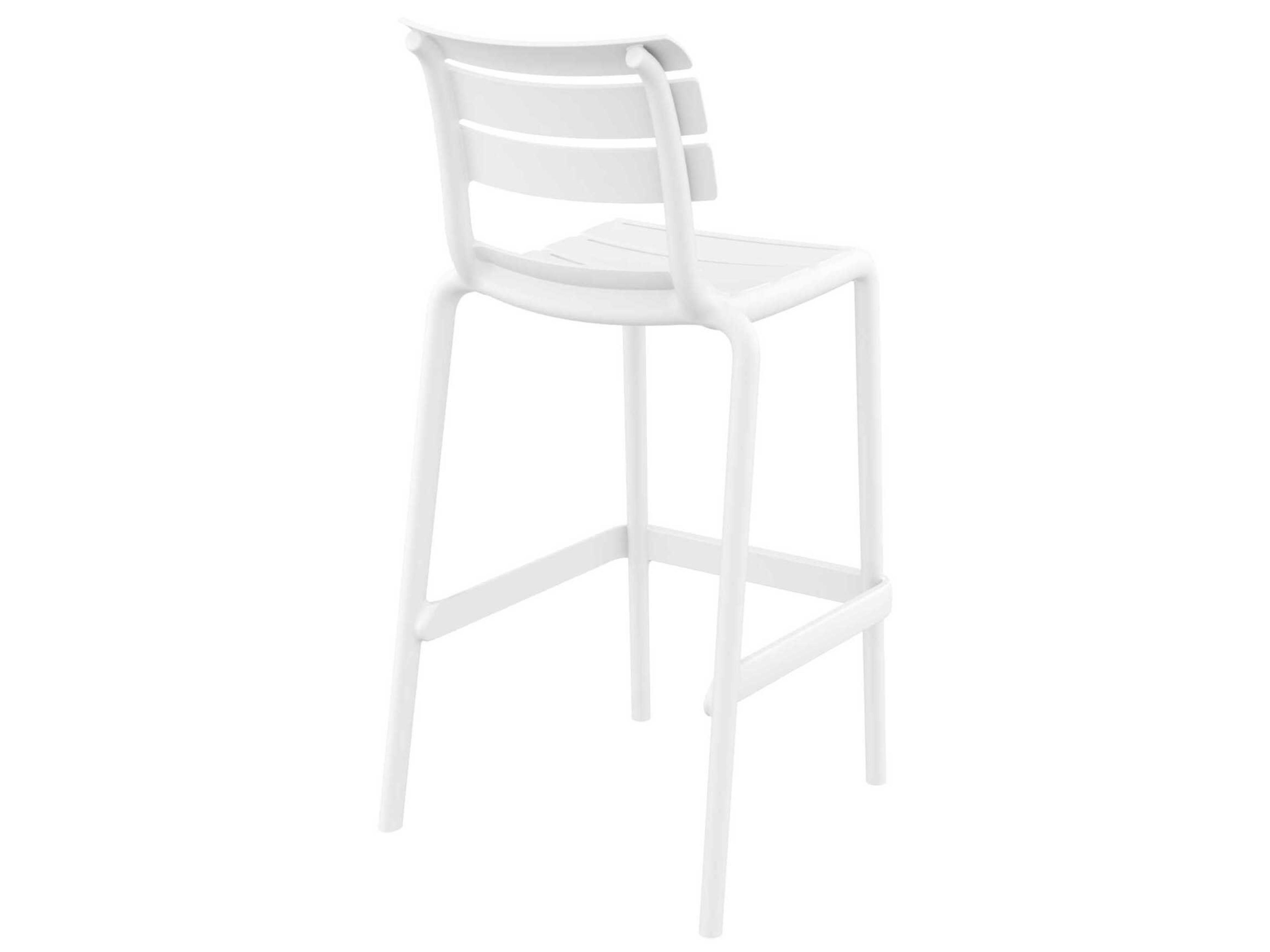 Compamia Helen White Polypropylene Bar Stool