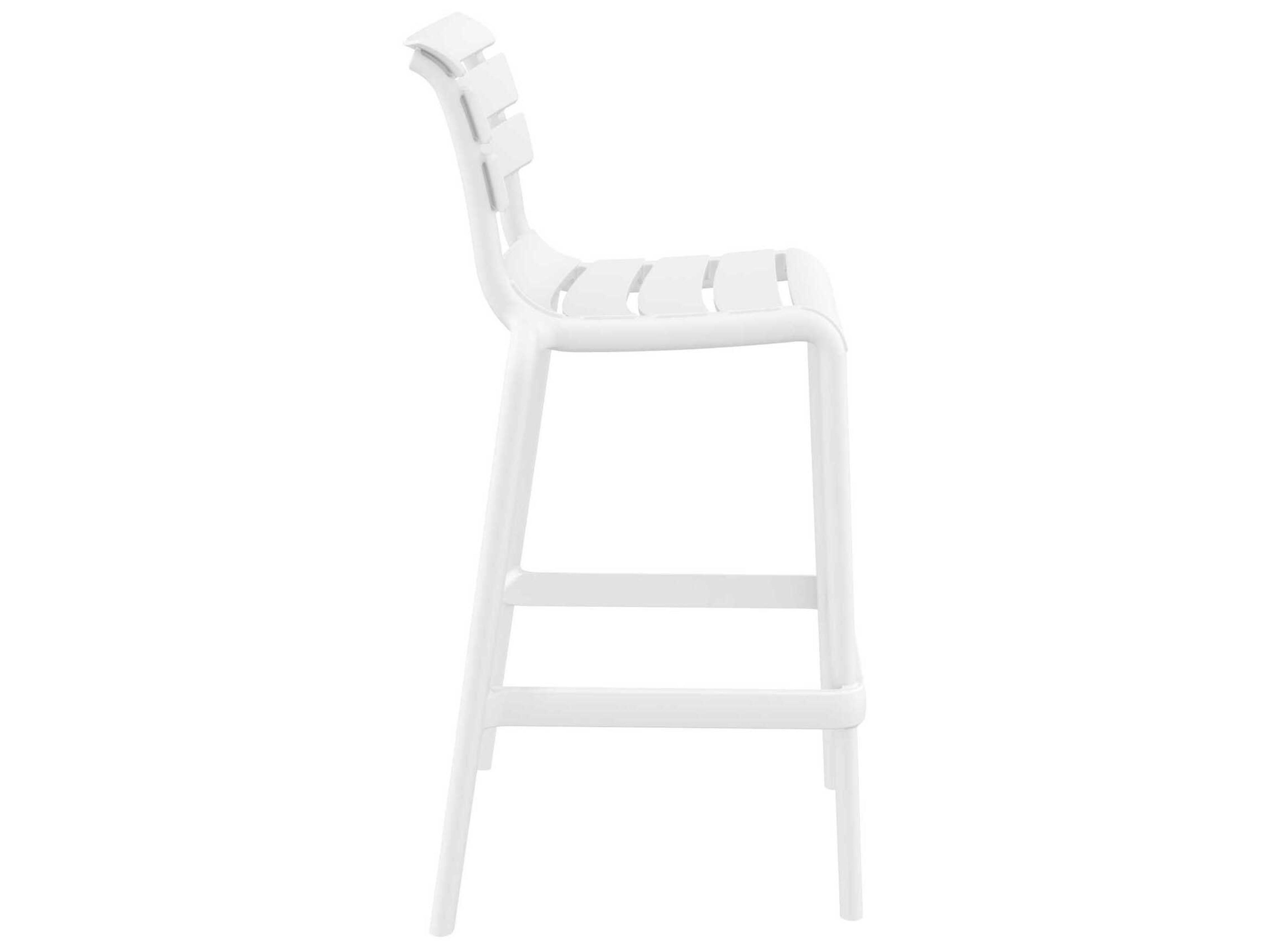 Compamia Helen White Polypropylene Bar Stool