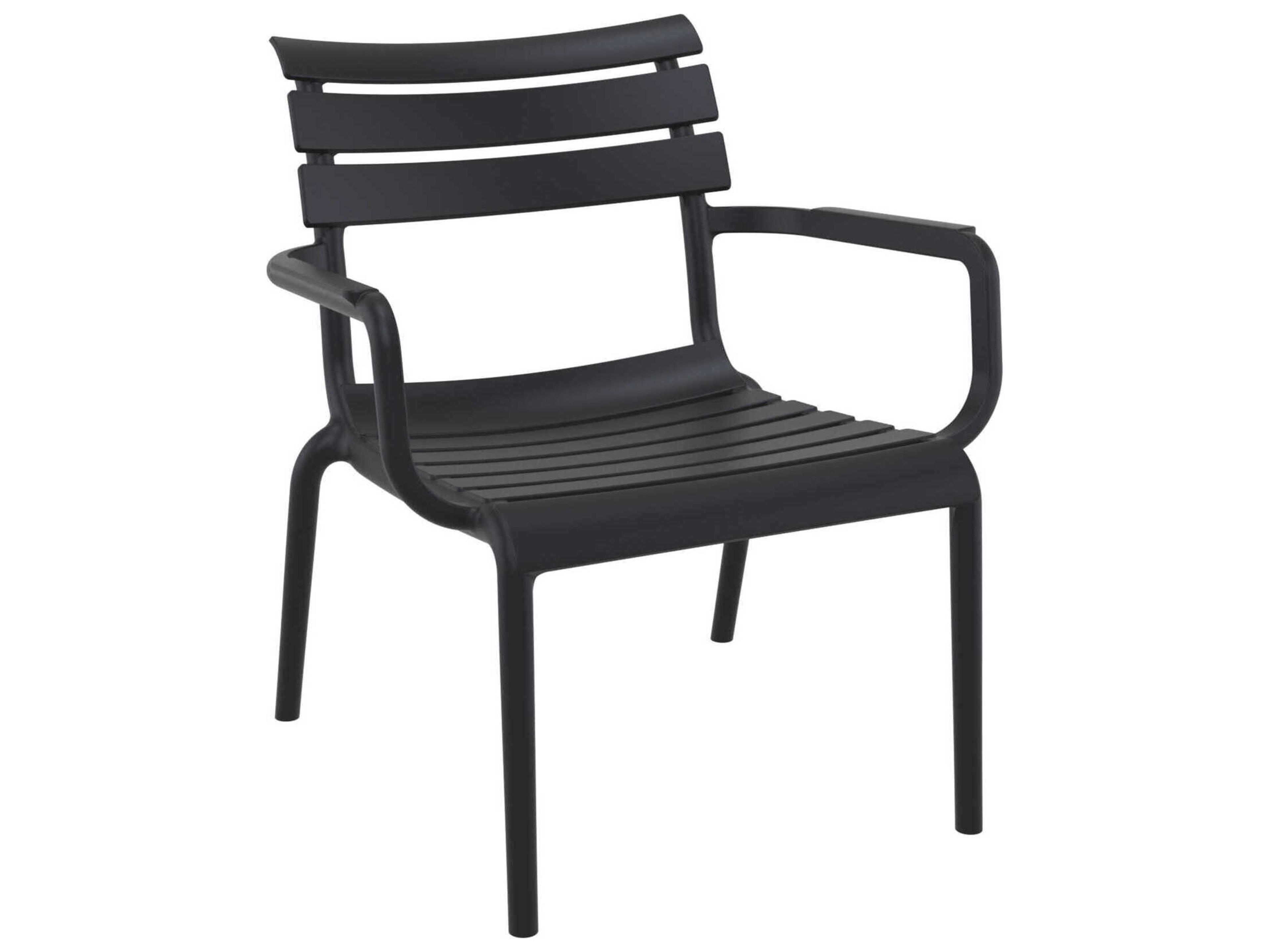 Paris Black Polypropylene Lounge Chair