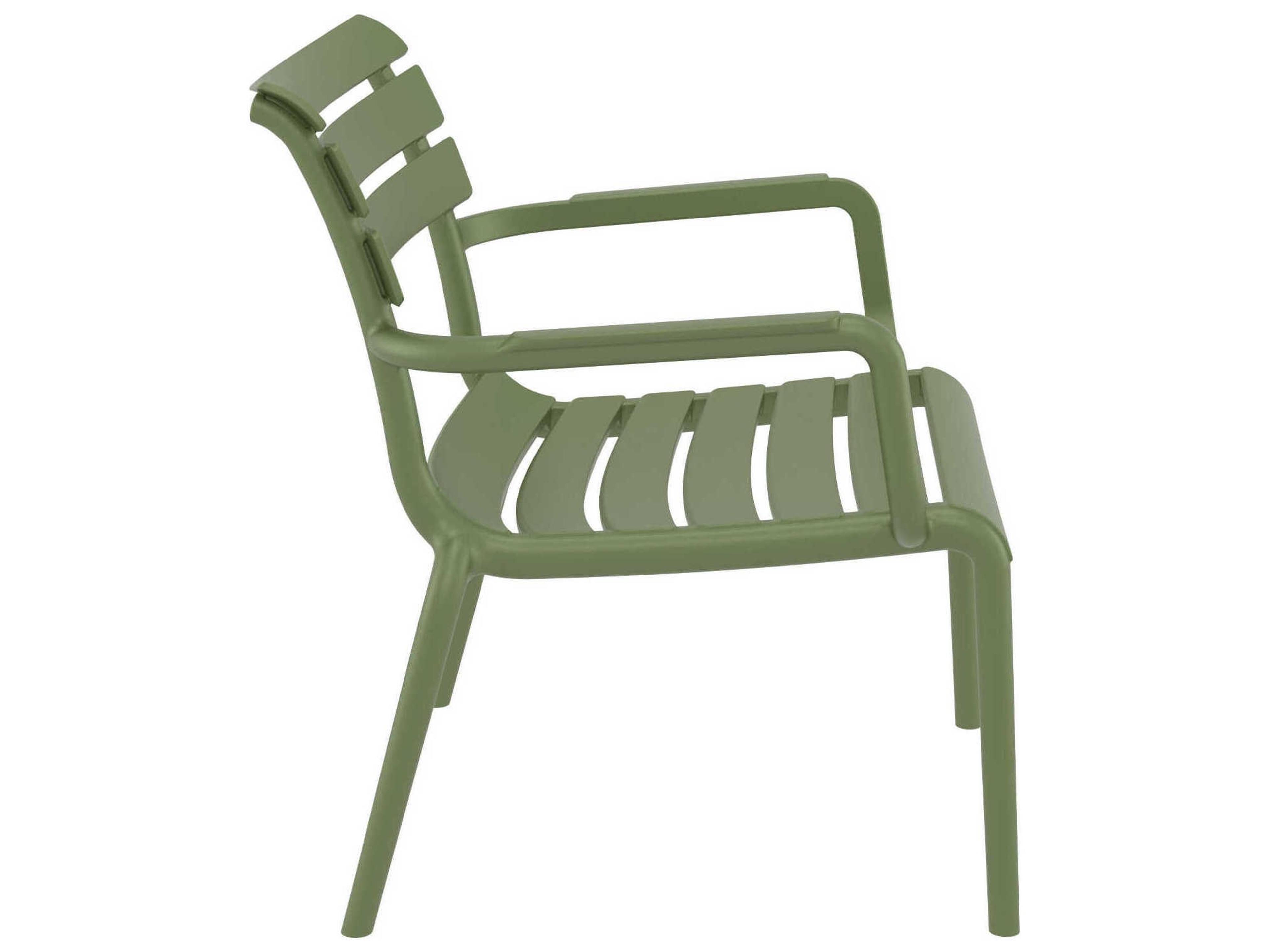 Compamia Paris Olive Green Polypropylene Lounge Chair