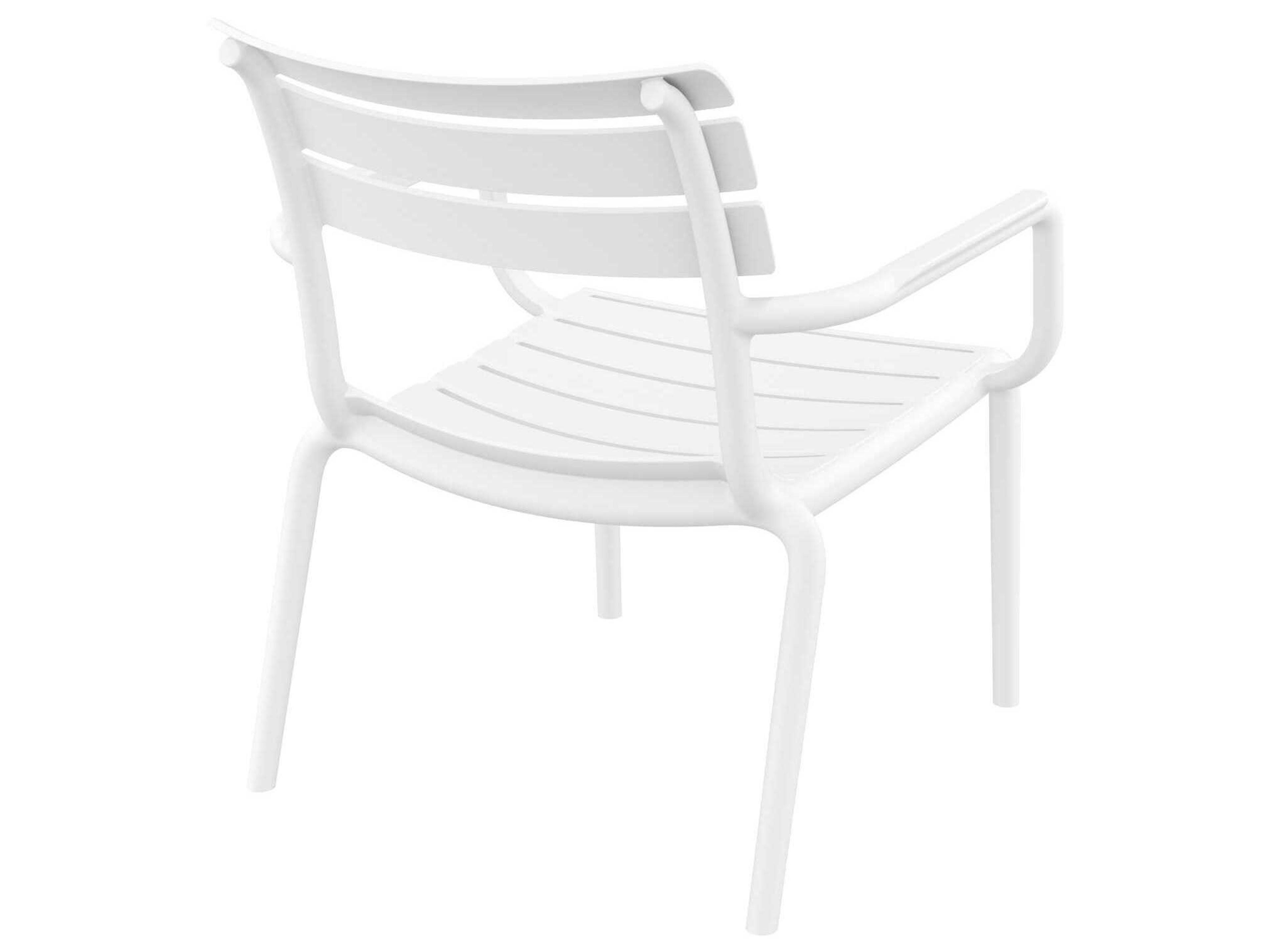Compamia Paris White Polypropylene Lounge Chair