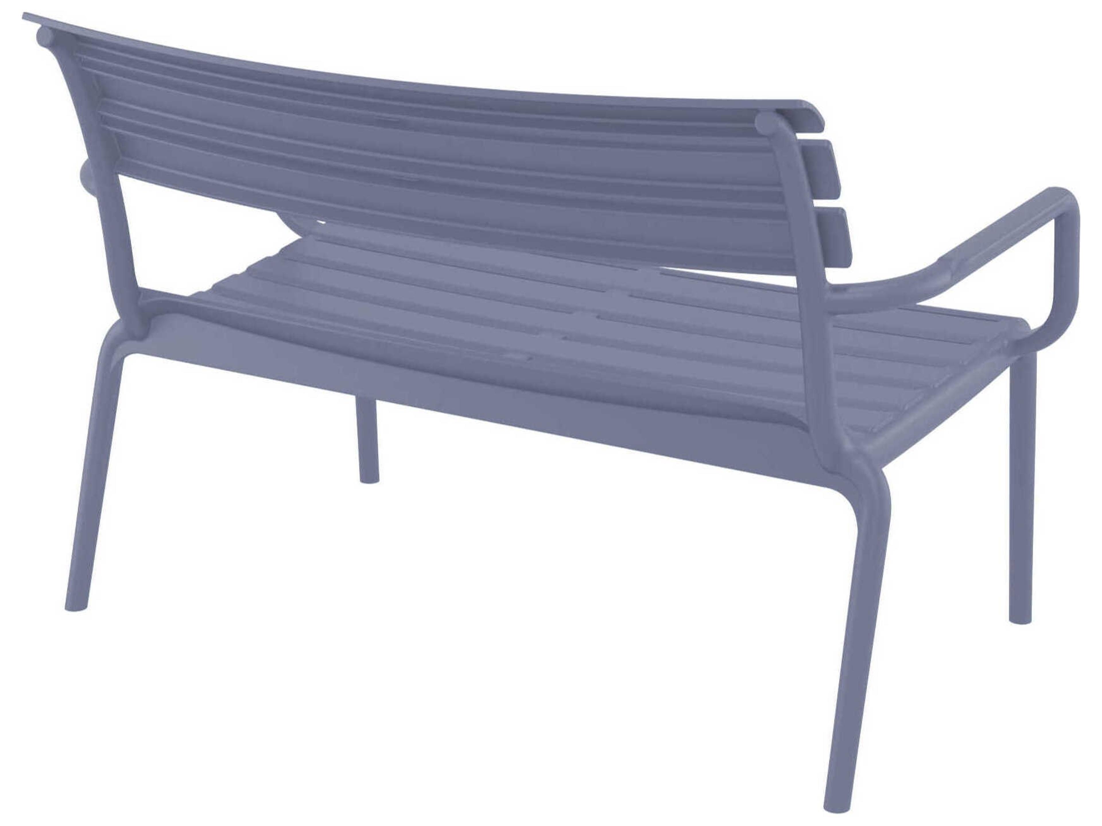 Compamia Paris Dark Gray Polypropylene Bench