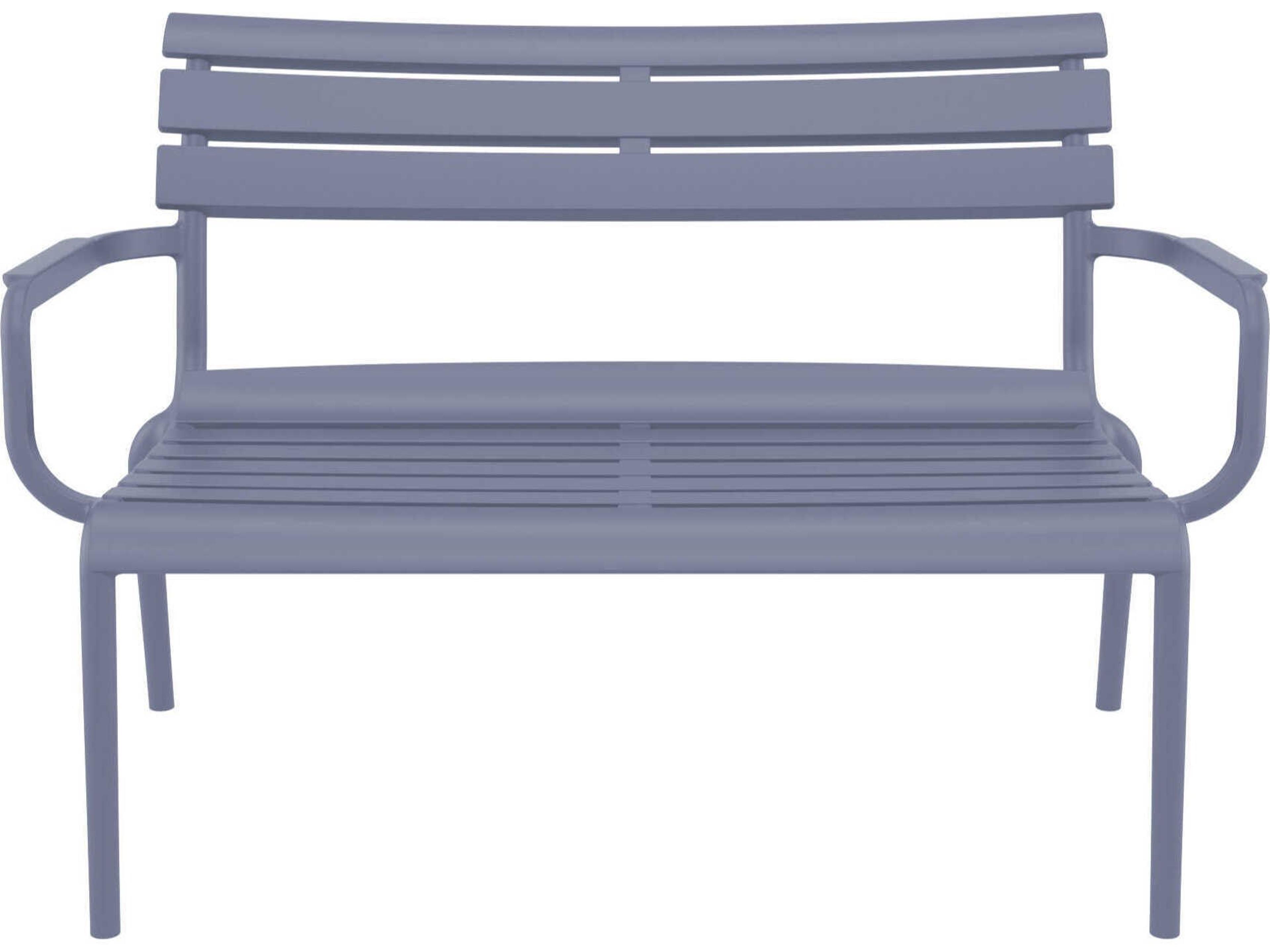 Compamia Paris Dark Gray Polypropylene Bench