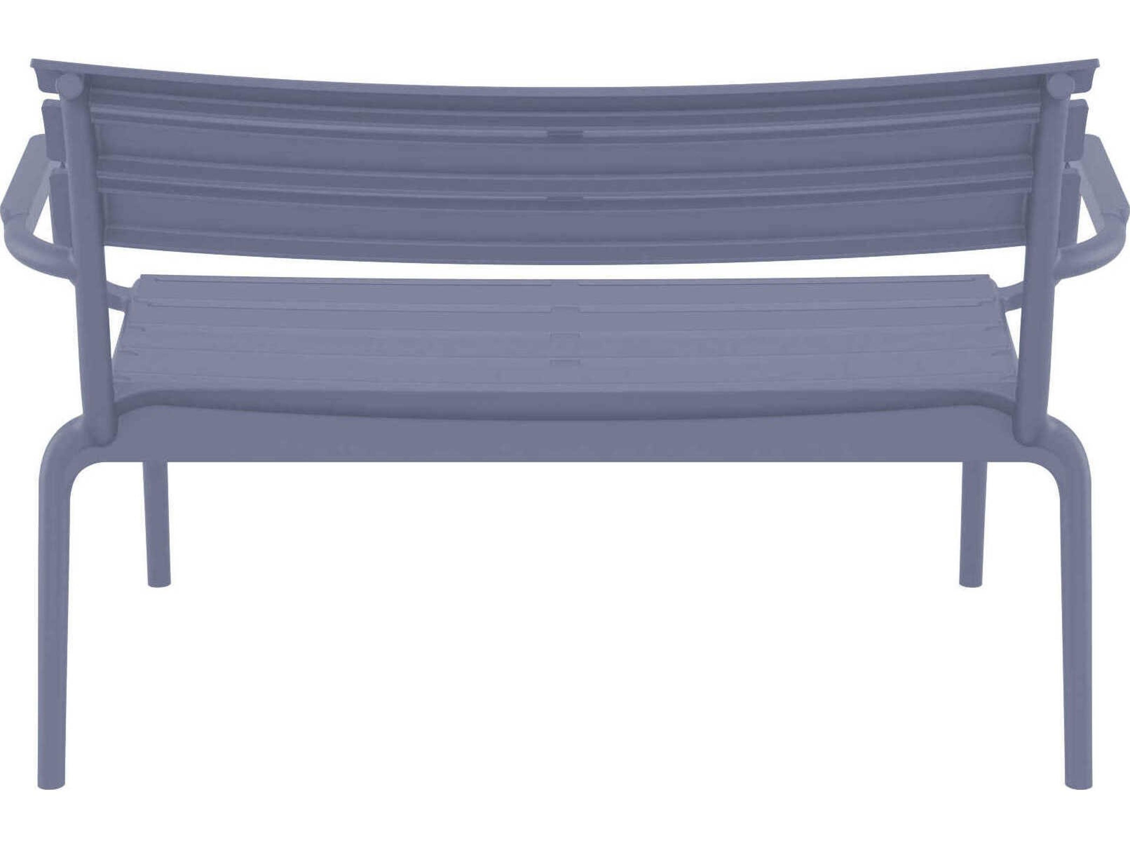 Compamia Paris Dark Gray Polypropylene Bench