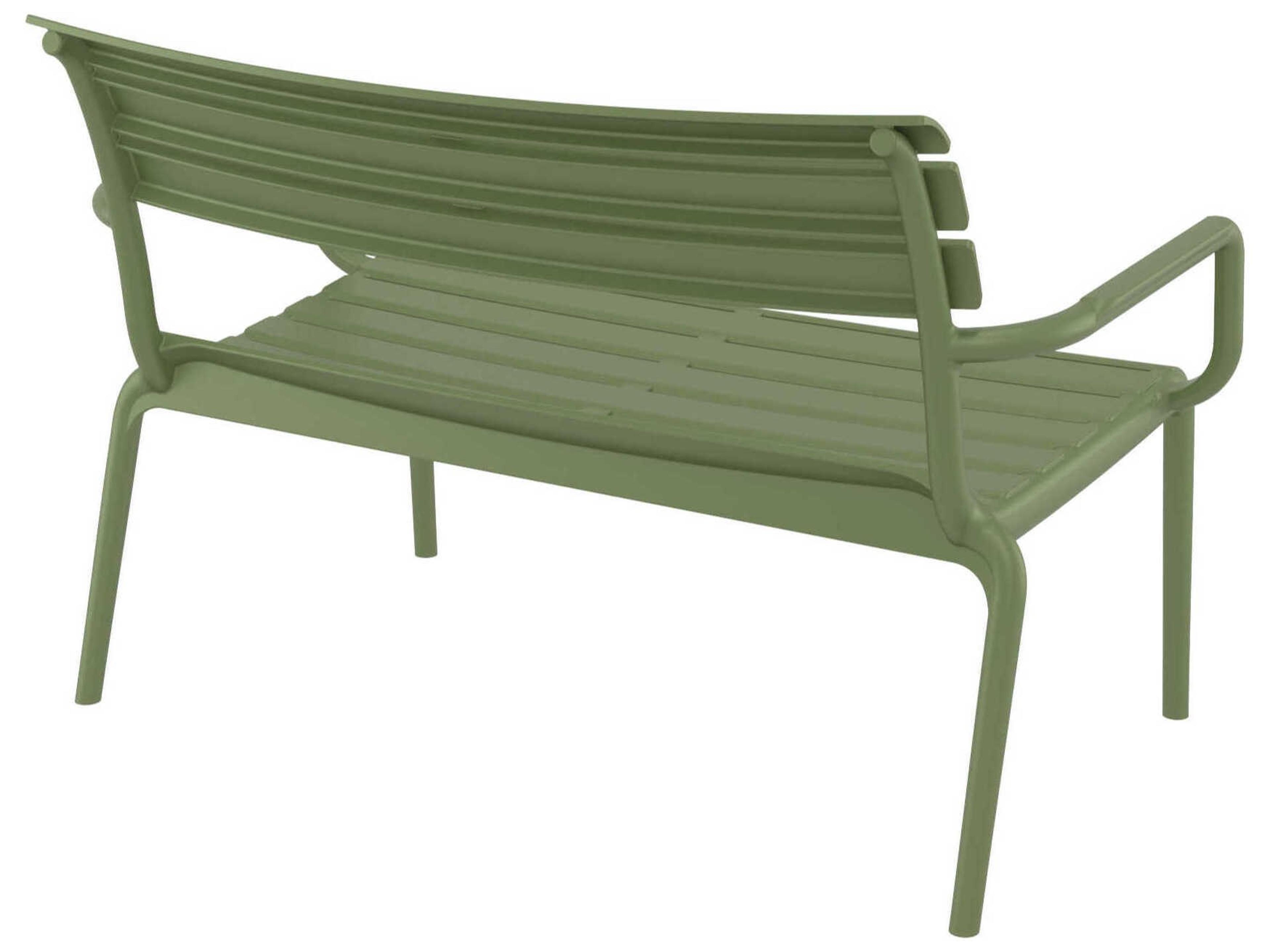 Compamia Paris Olive Green Polypropylene Bench
