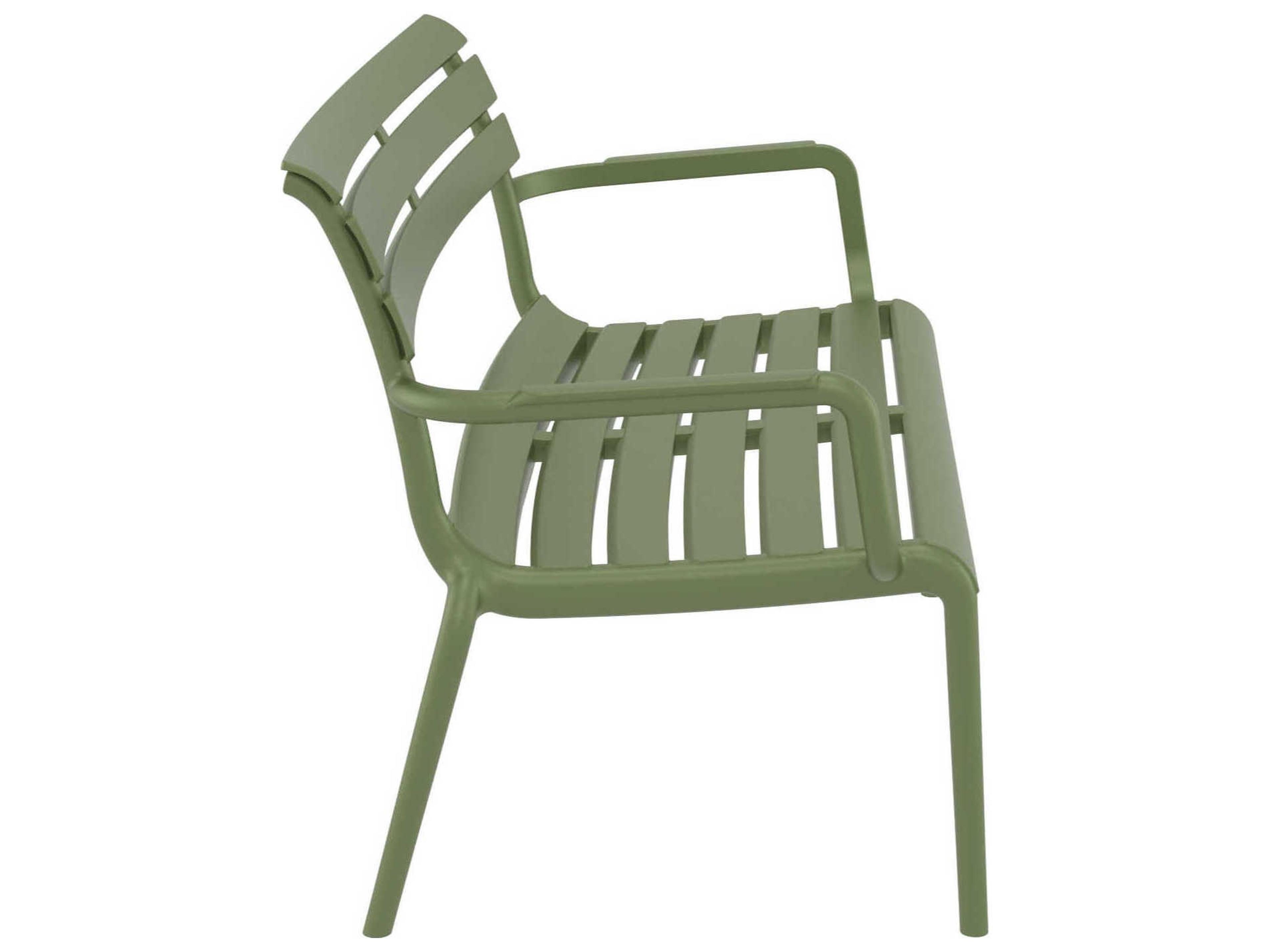 Compamia Paris Olive Green Polypropylene Bench