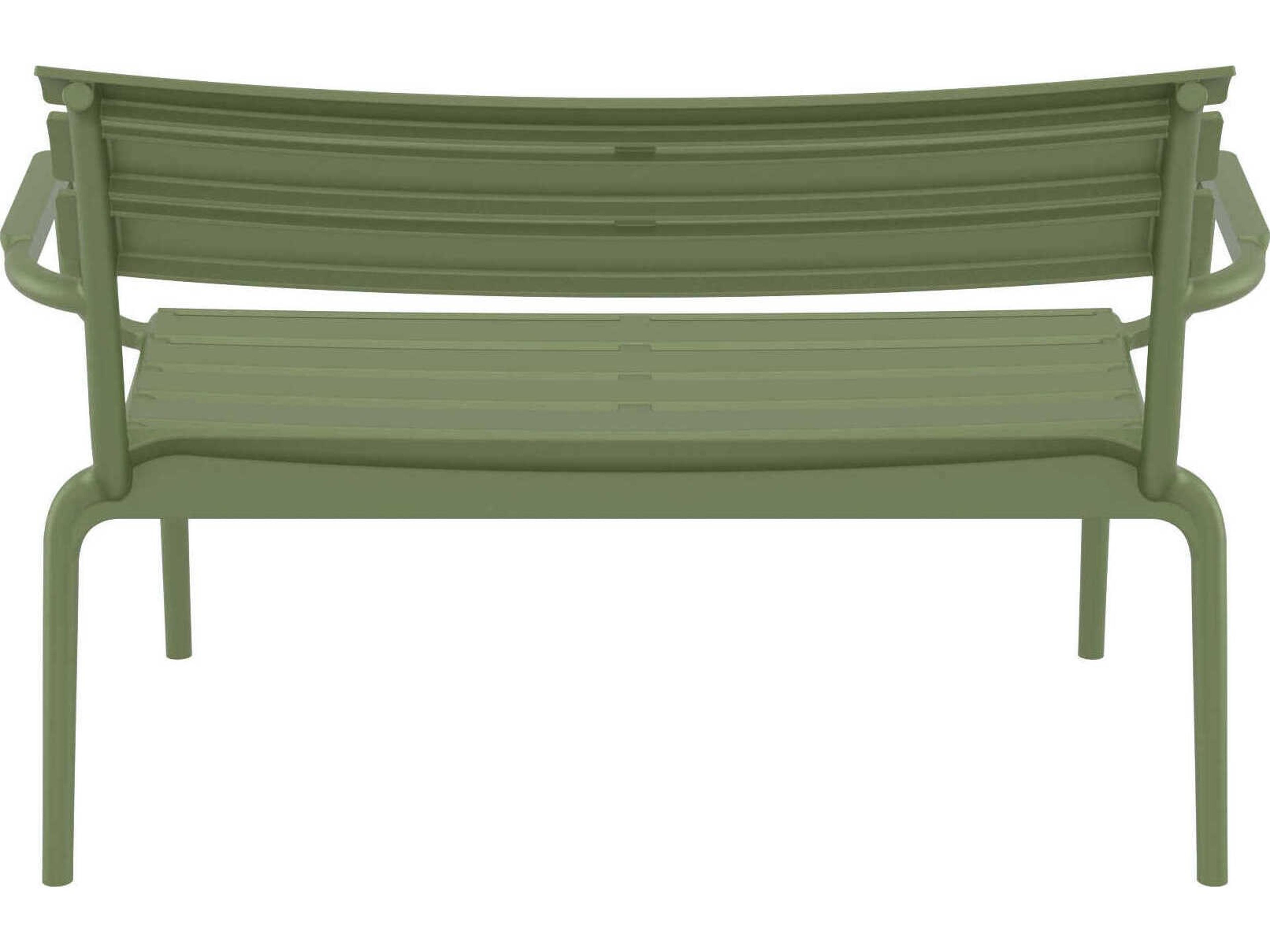 Compamia Paris Olive Green Polypropylene Bench