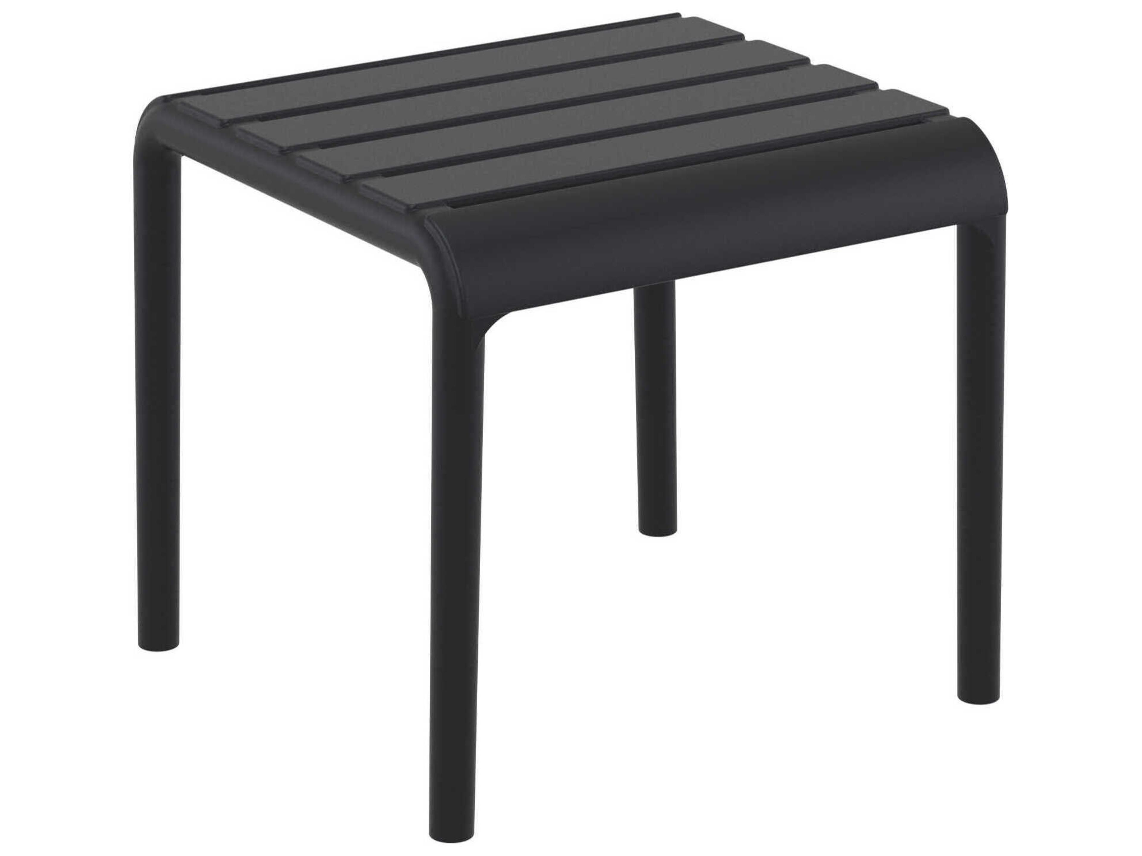 Paris Black Polypropylene Square End Table