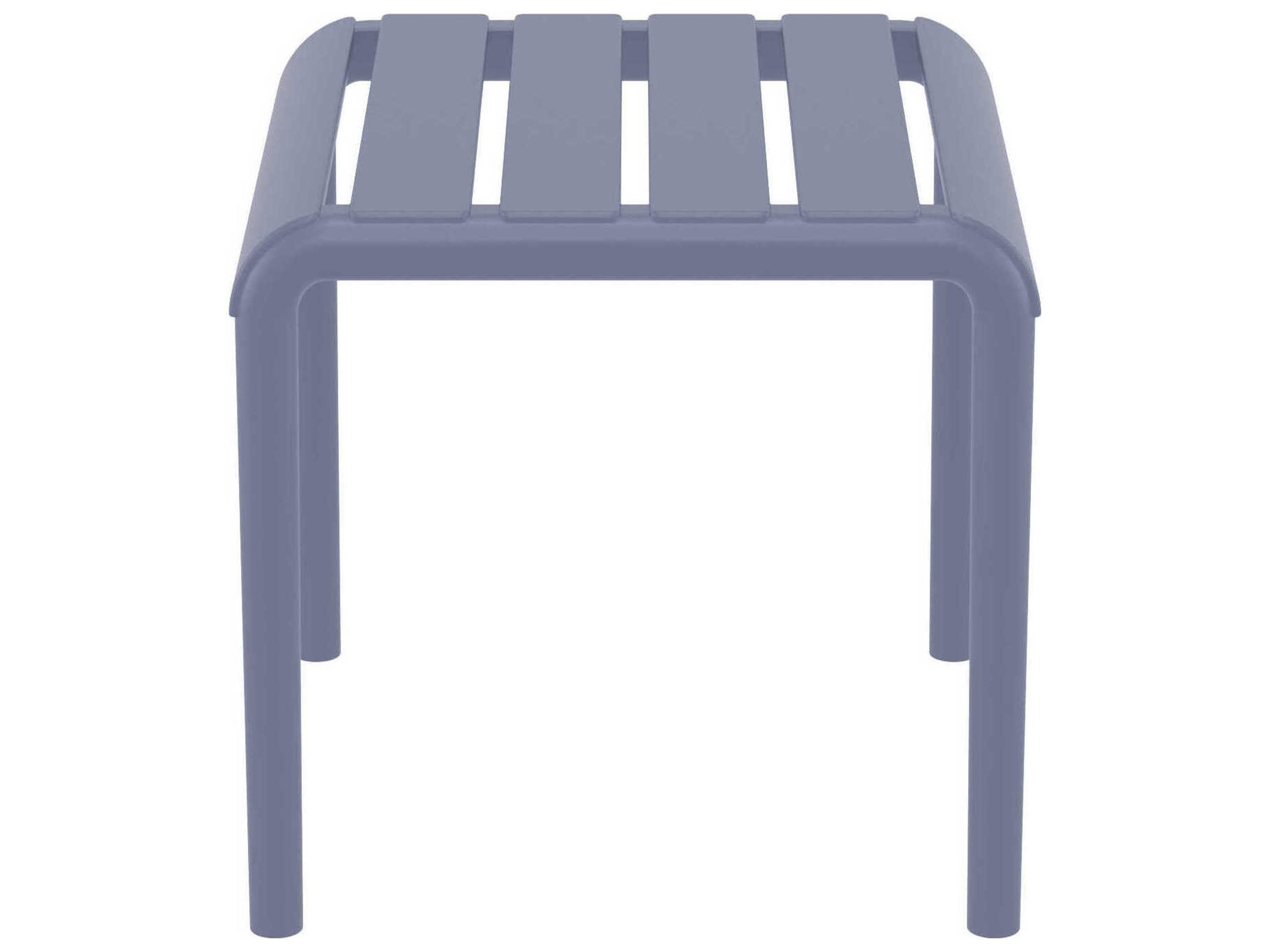 Compamia Paris Dark Gray Polypropylene Square End Table