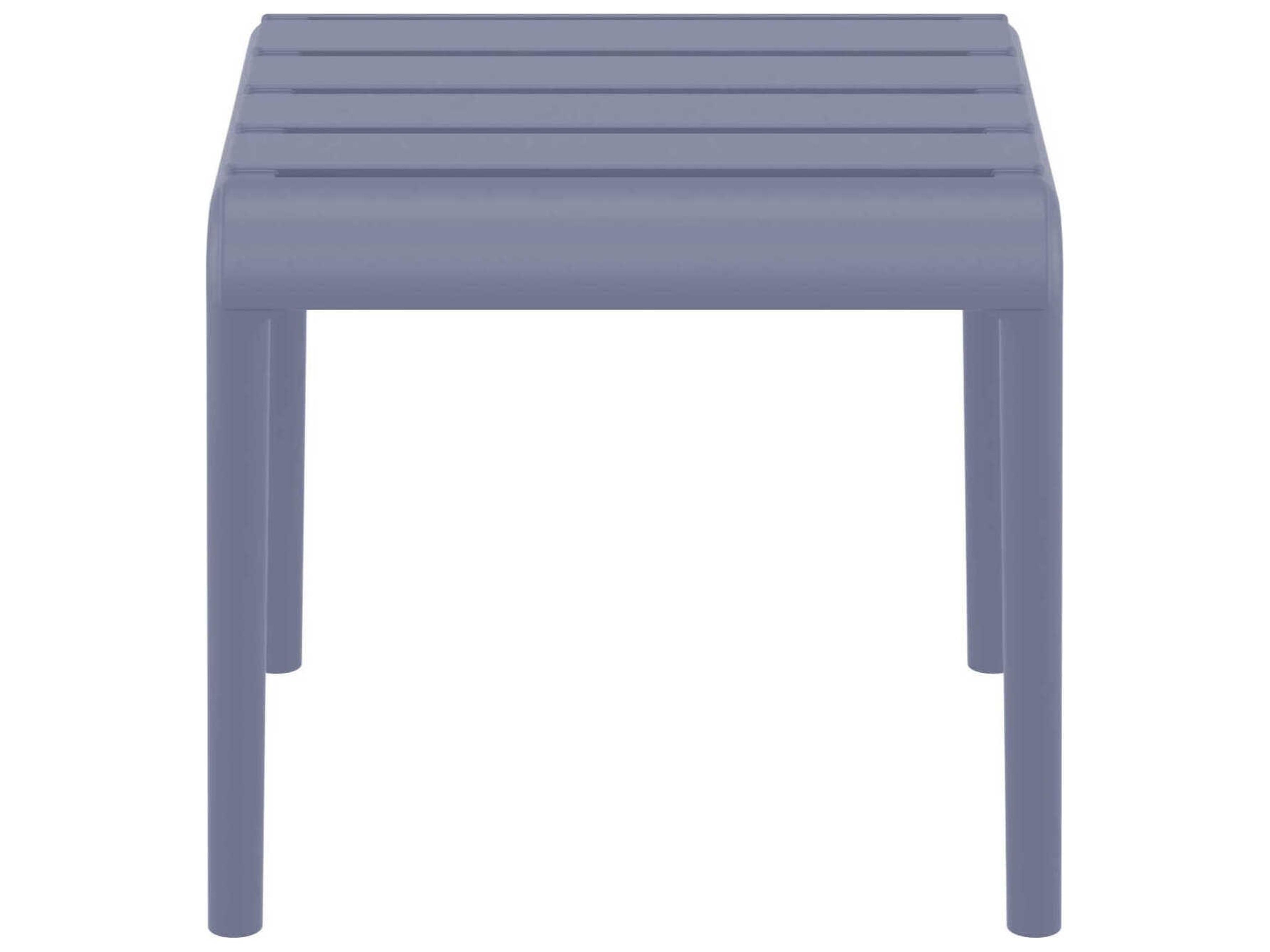 Compamia Paris Dark Gray Polypropylene Square End Table