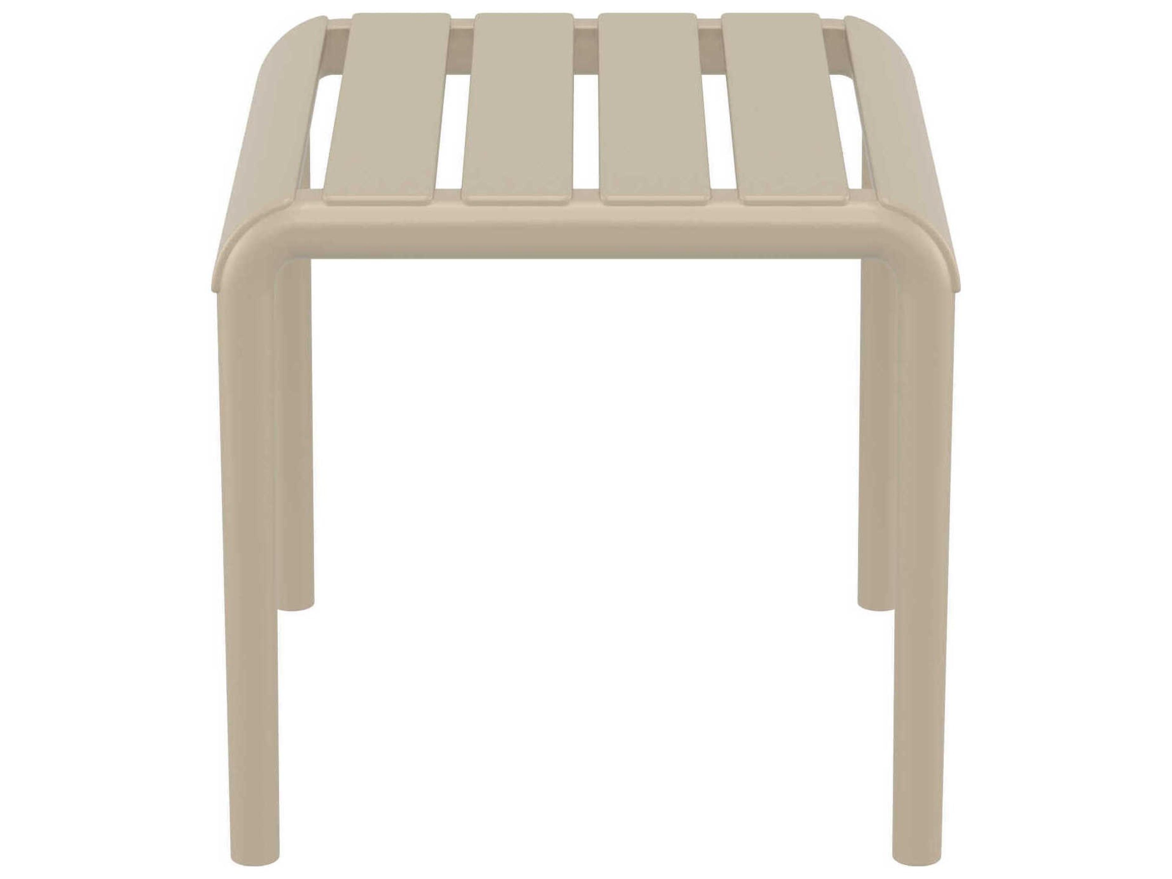 Compamia Paris Taupe Polypropylene Square End Table