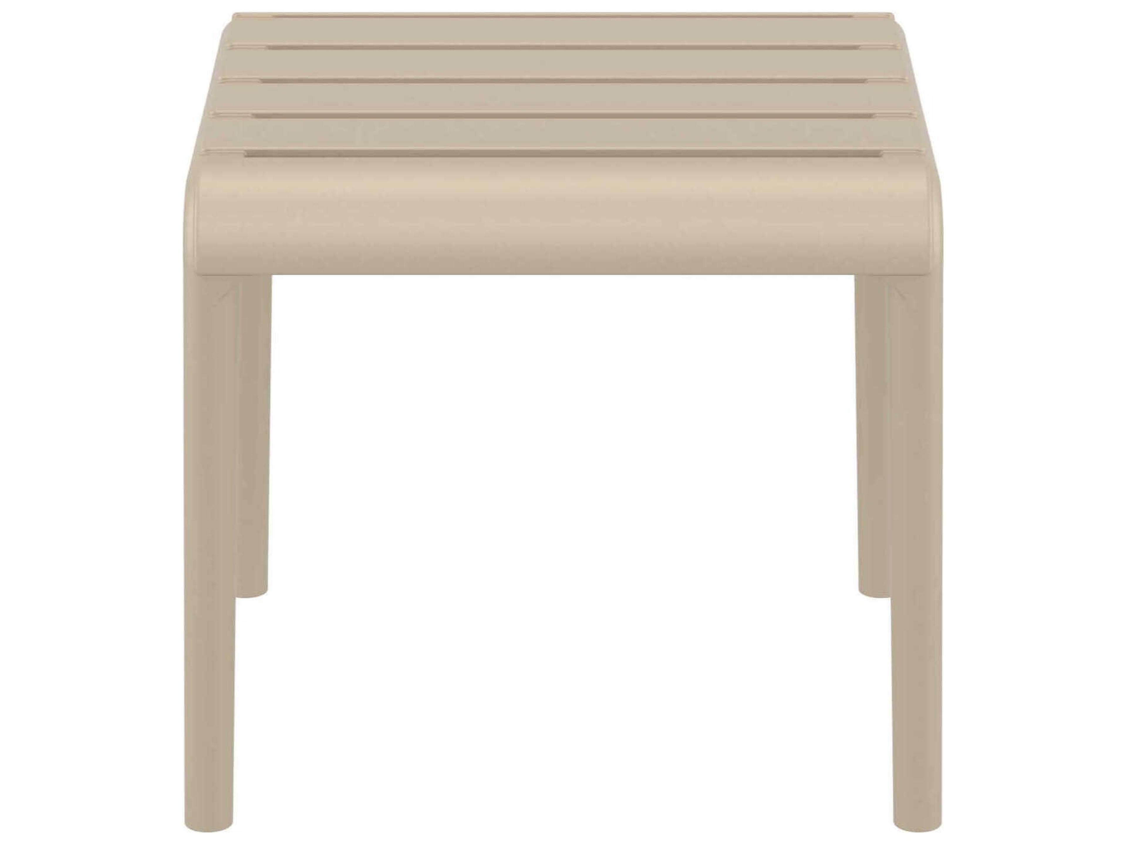Compamia Paris Taupe Polypropylene Square End Table