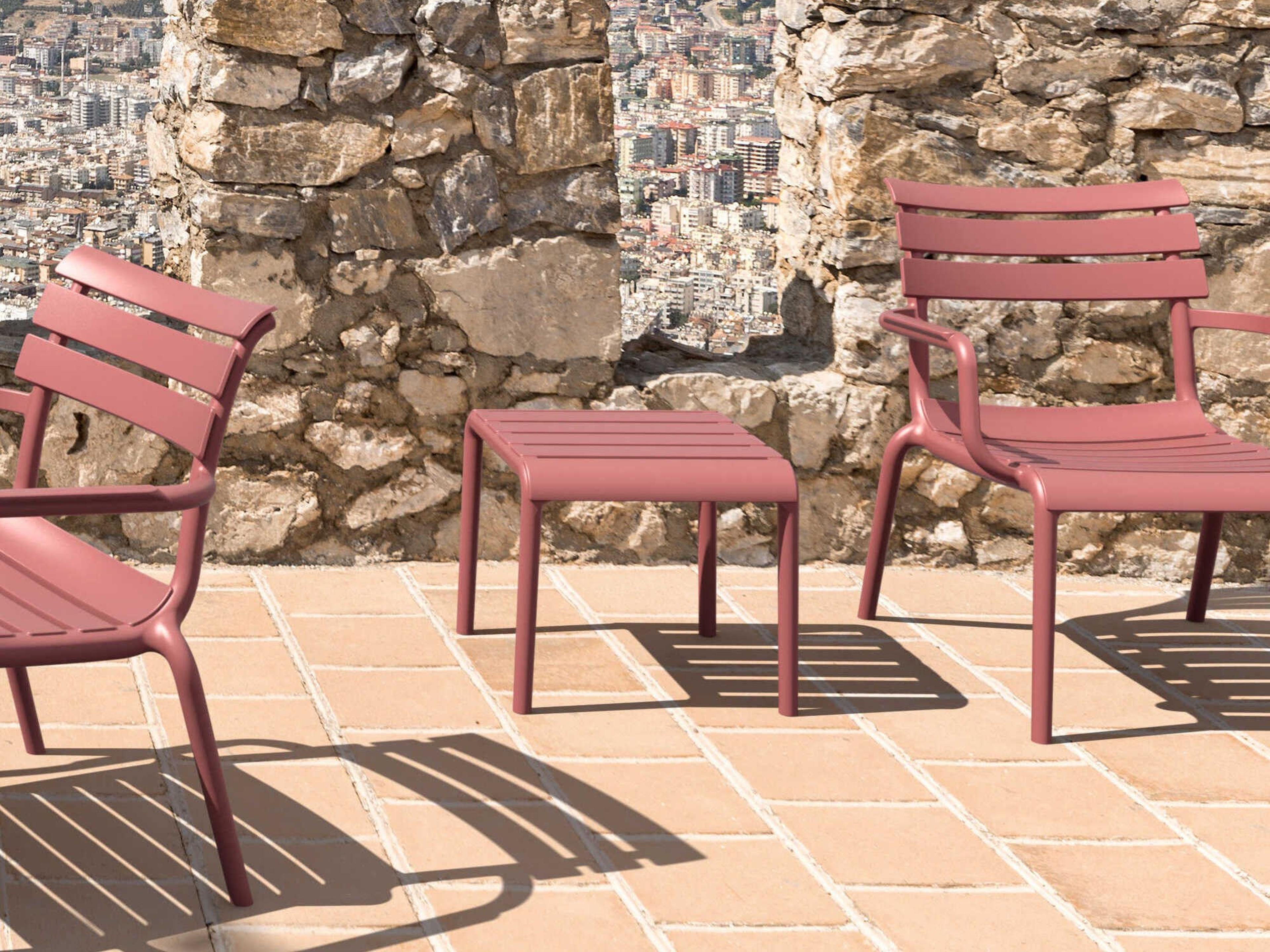 Compamia Paris Marsala Polypropylene Square End Table