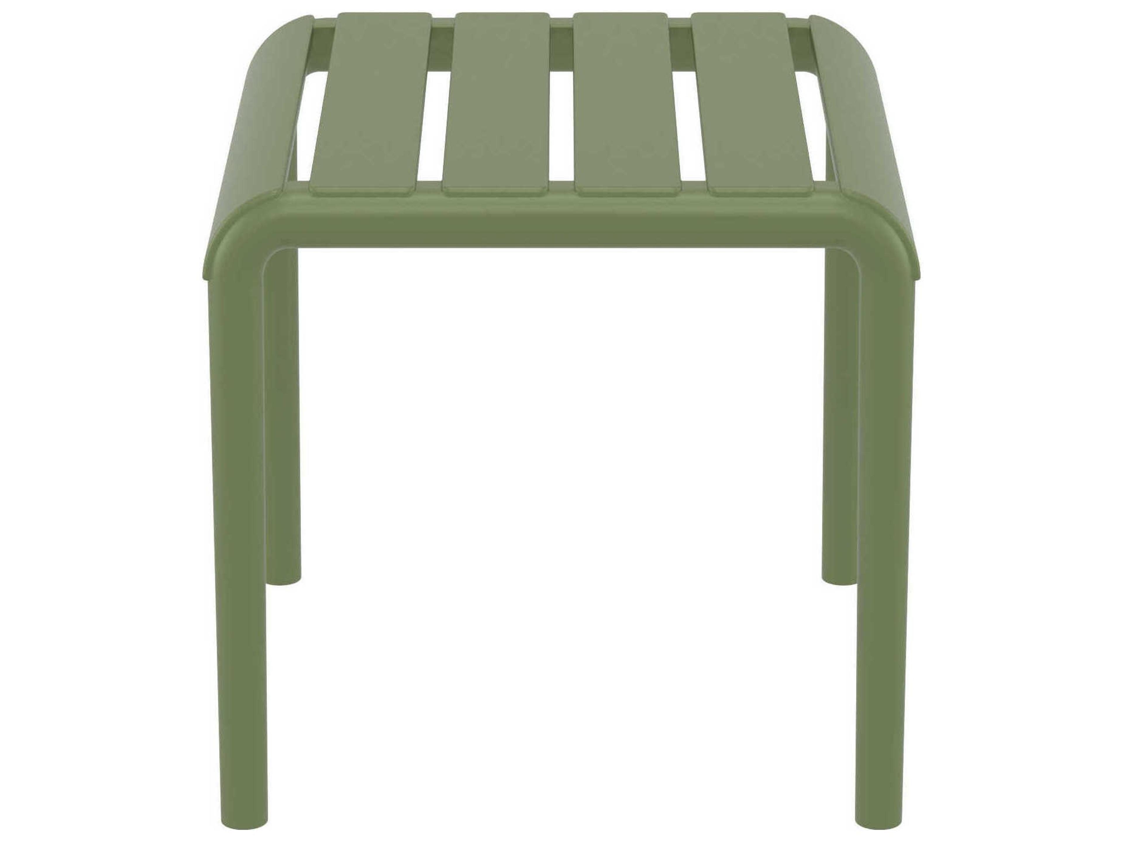 Compamia Paris Olive Green Polypropylene Square End Table