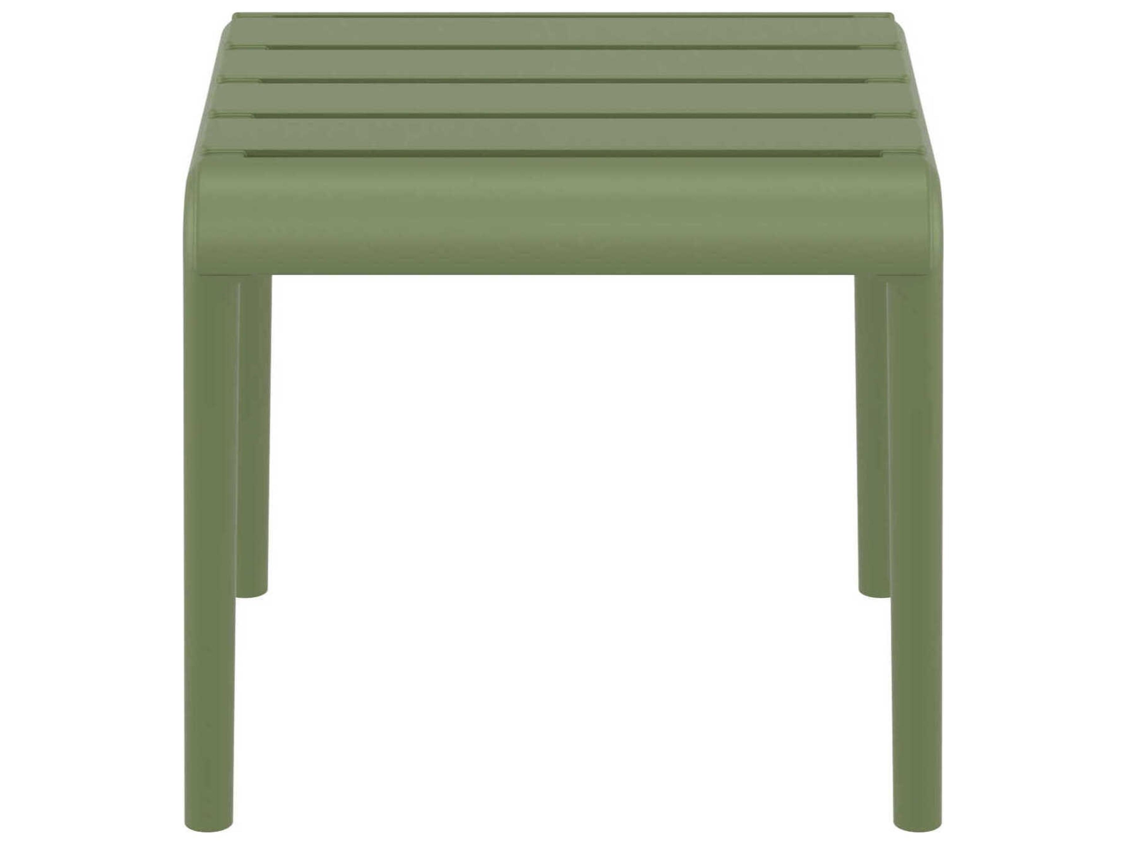 Compamia Paris Olive Green Polypropylene Square End Table