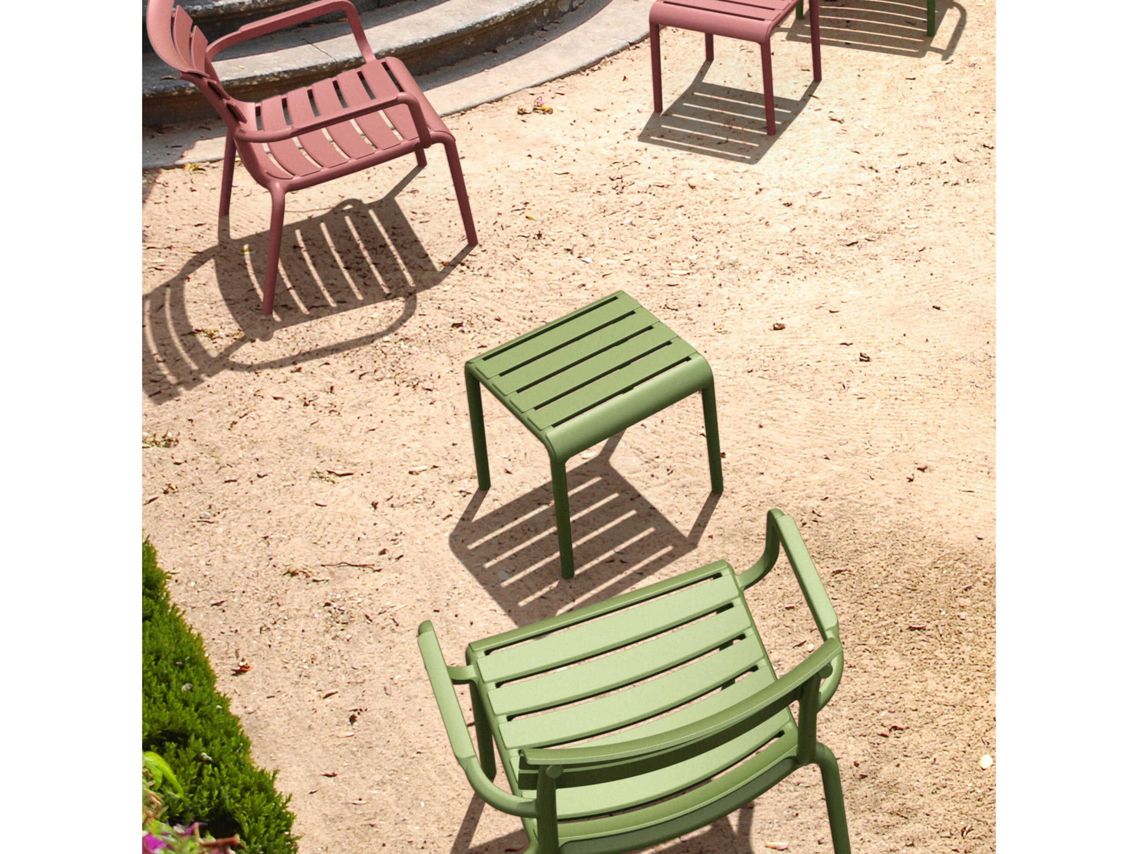 Compamia Paris Olive Green Polypropylene Square End Table