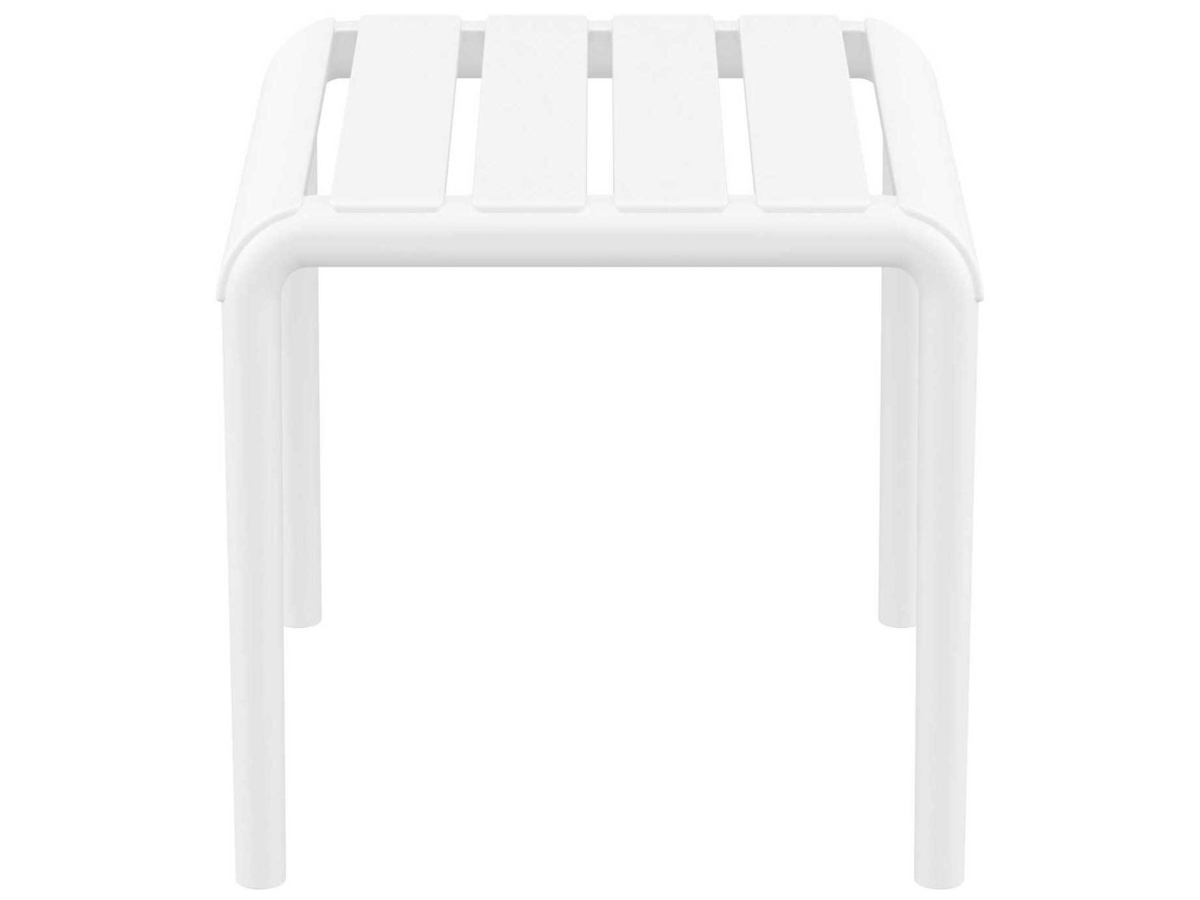Compamia Paris White Polypropylene Square End Table