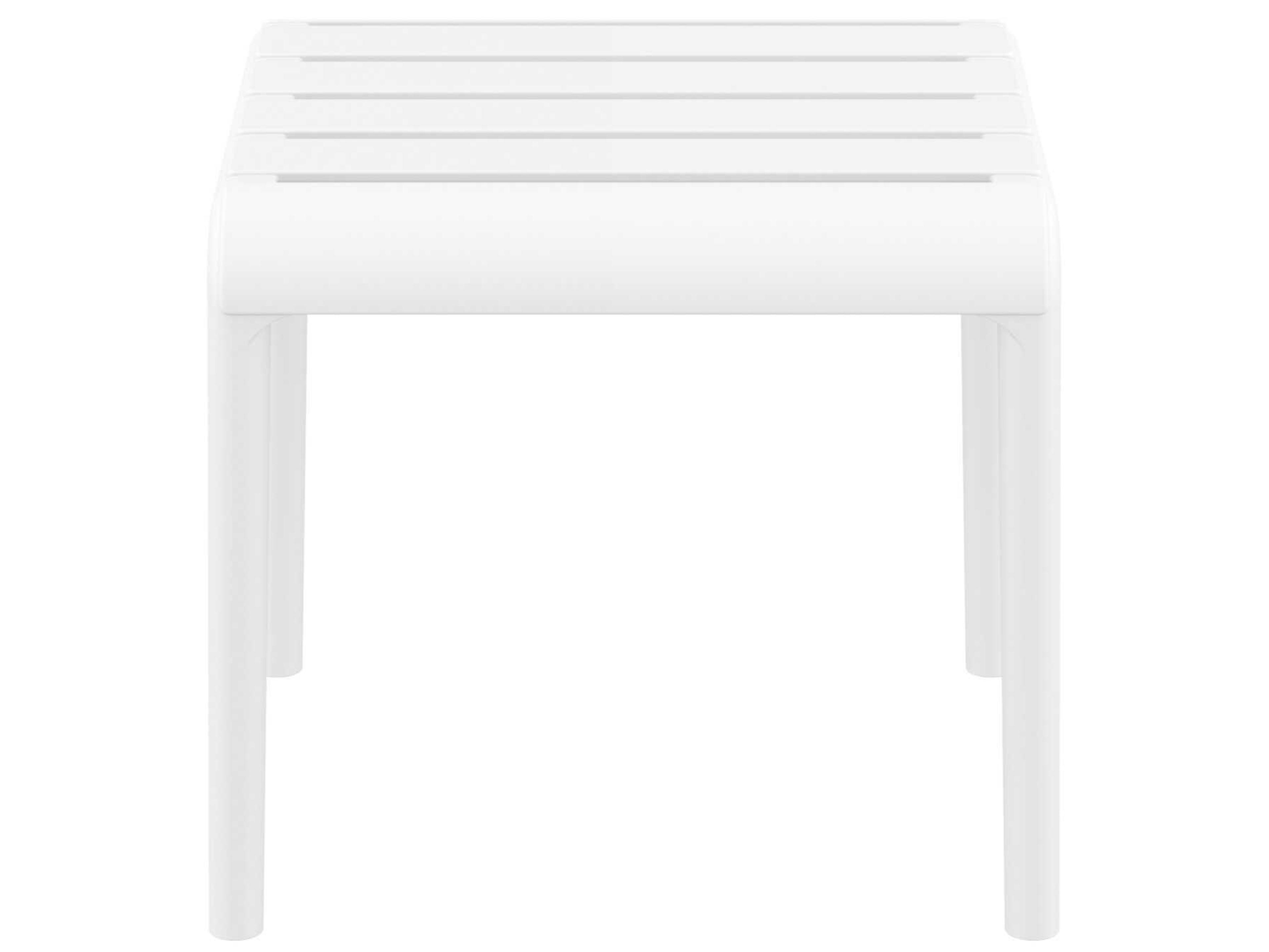Compamia Paris White Polypropylene Square End Table