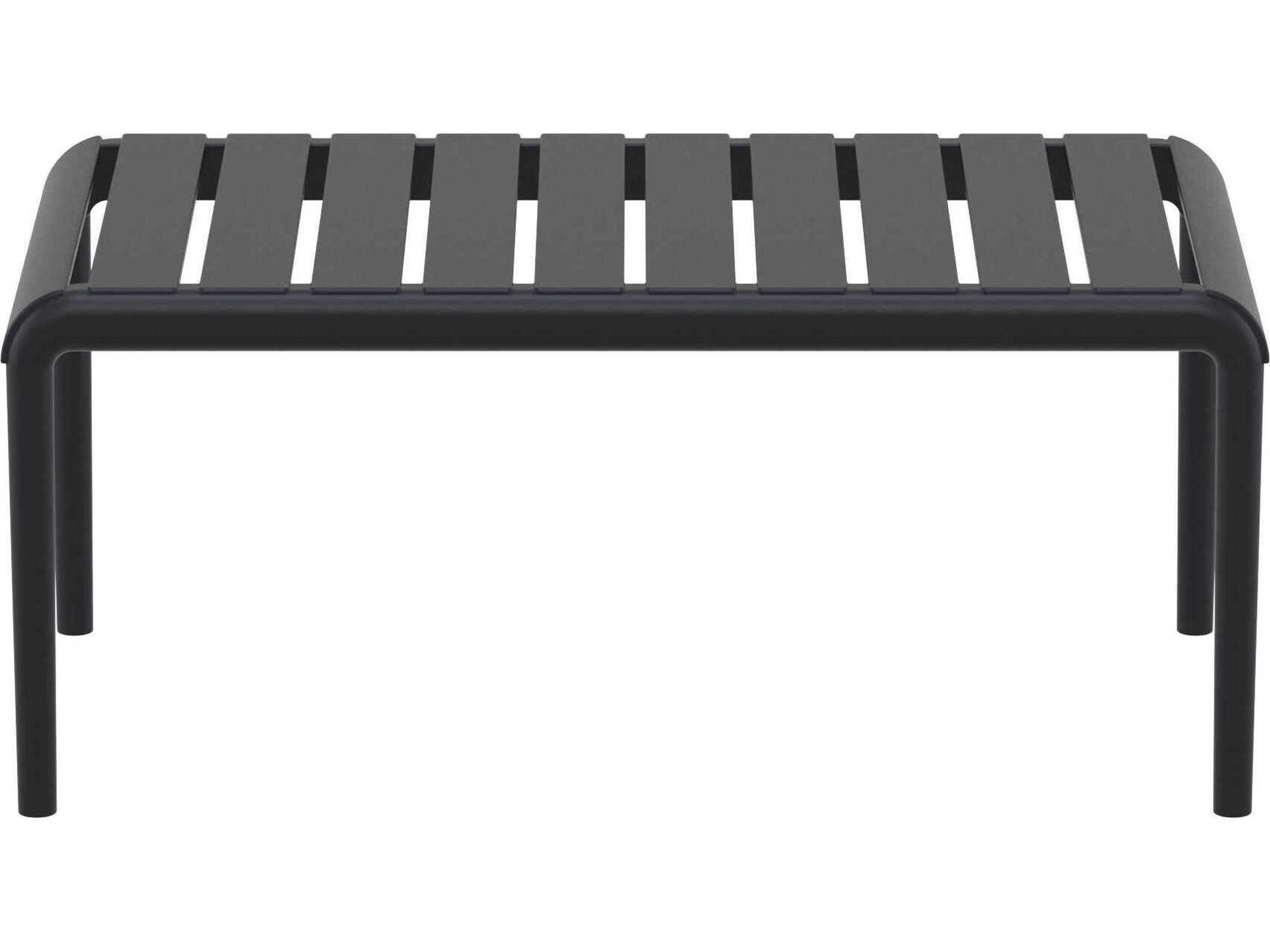 Compamia Paris Black Polypropylene Rectangular Coffee Table