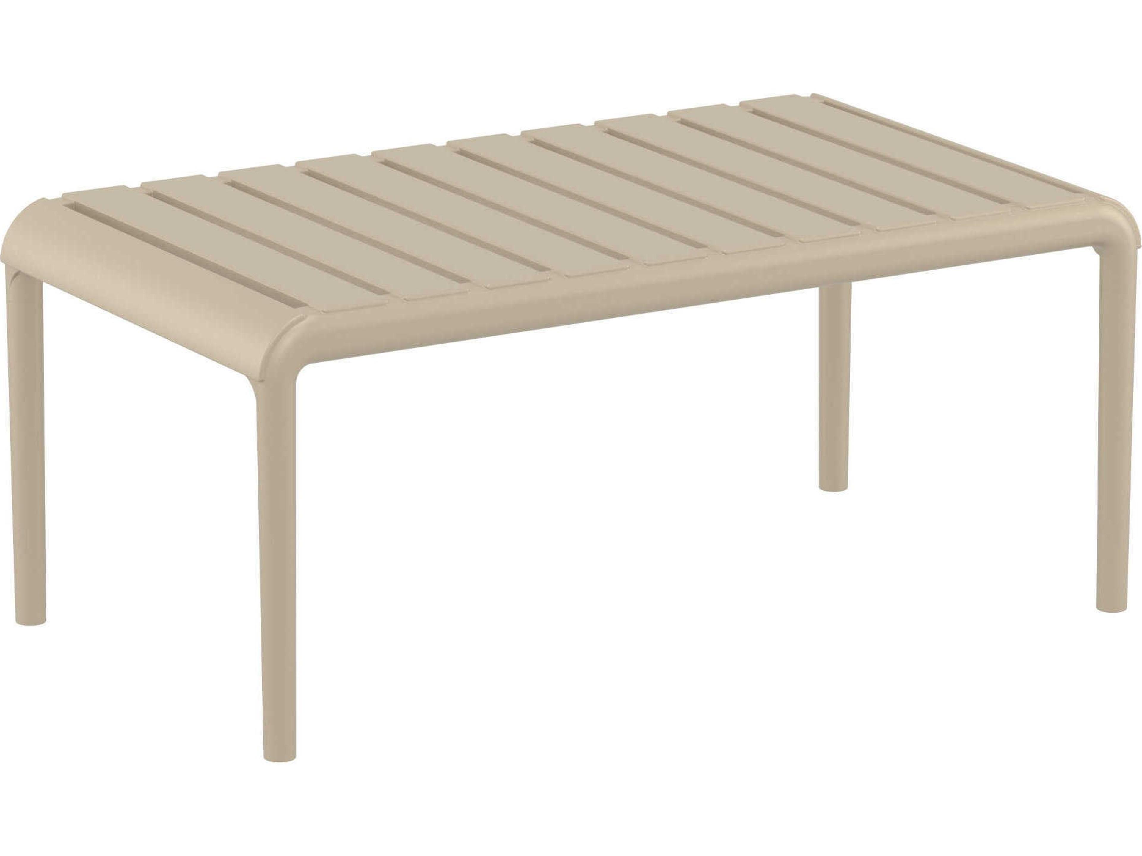 Paris Taupe Polypropylene Rectangular Coffee Table
