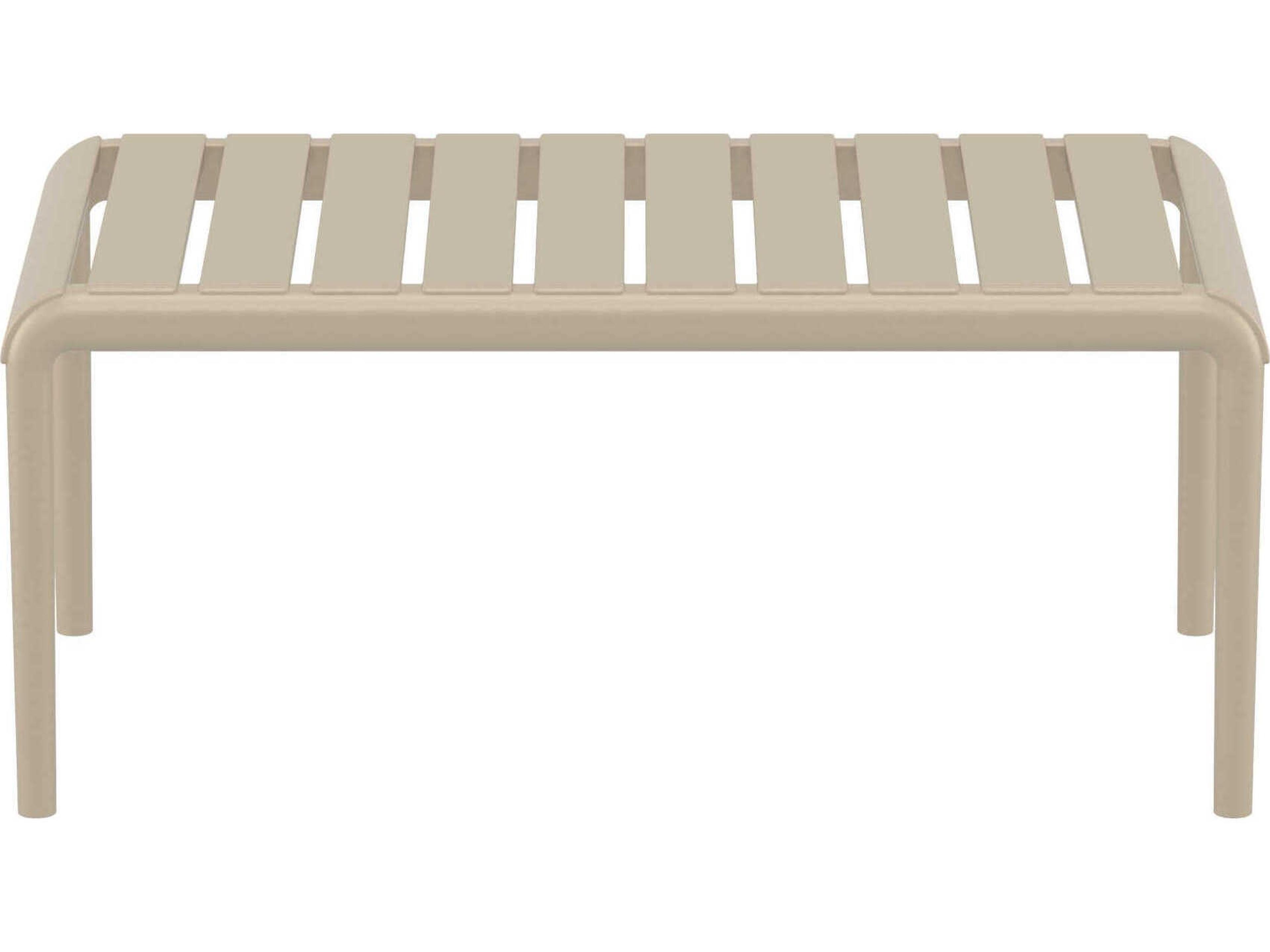 Compamia Paris Taupe Polypropylene Rectangular Coffee Table