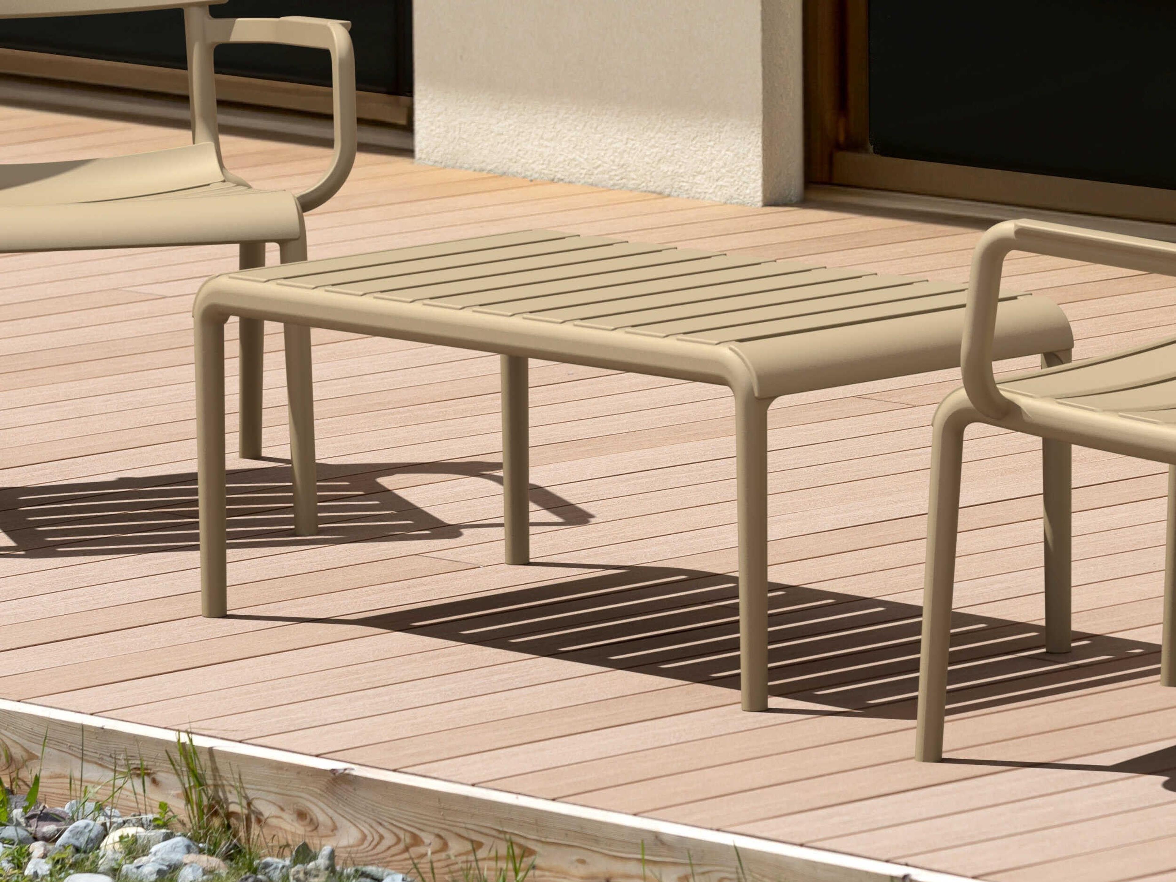 Compamia Paris Taupe Polypropylene Rectangular Coffee Table