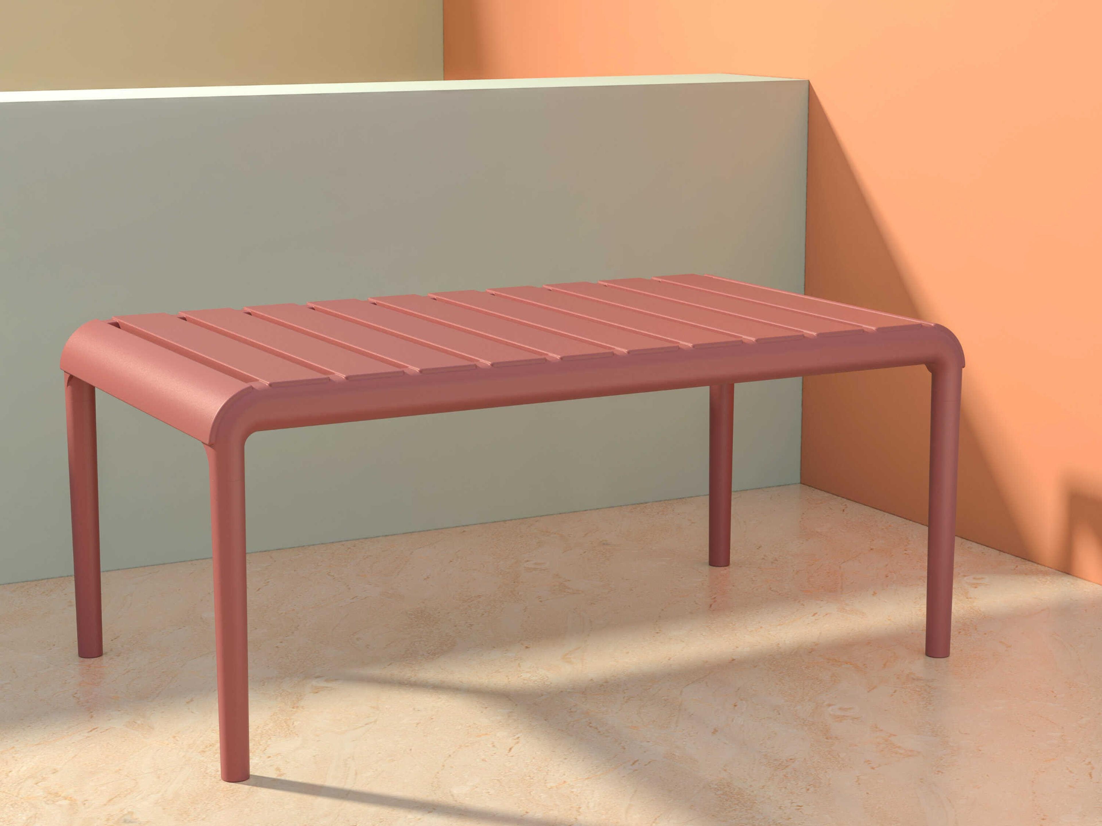 Compamia Paris Marsala Polypropylene Rectangular Coffee Table