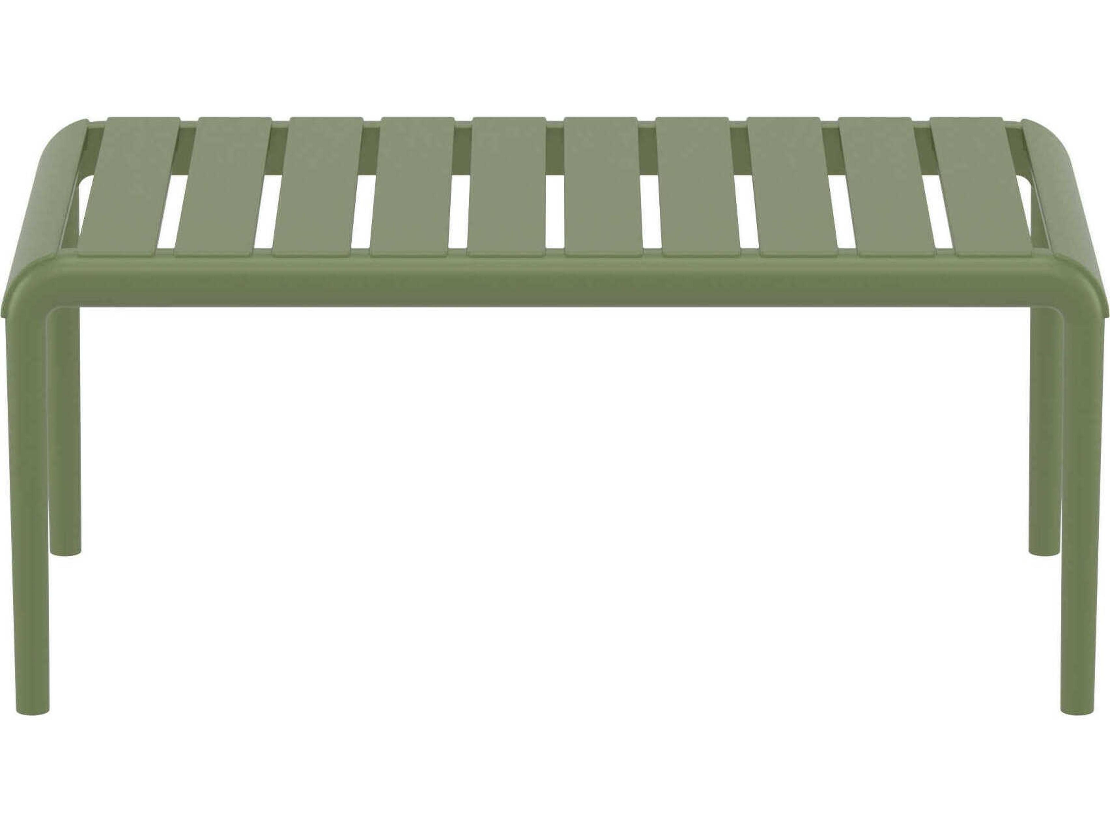 Compamia Paris Olive Green Polypropylene Rectangular Coffee Table