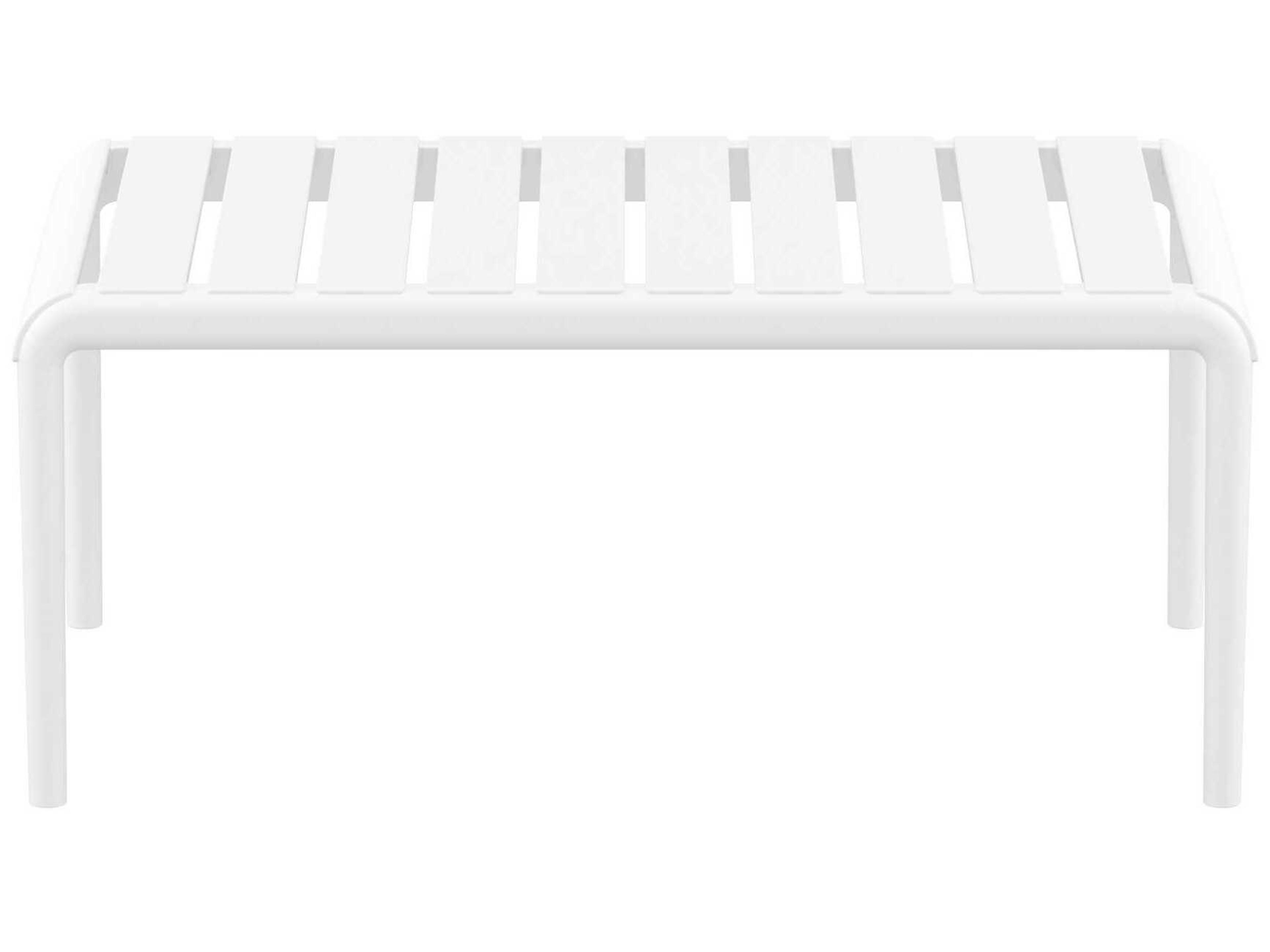 Compamia Paris White Polypropylene Rectangular Coffee Table