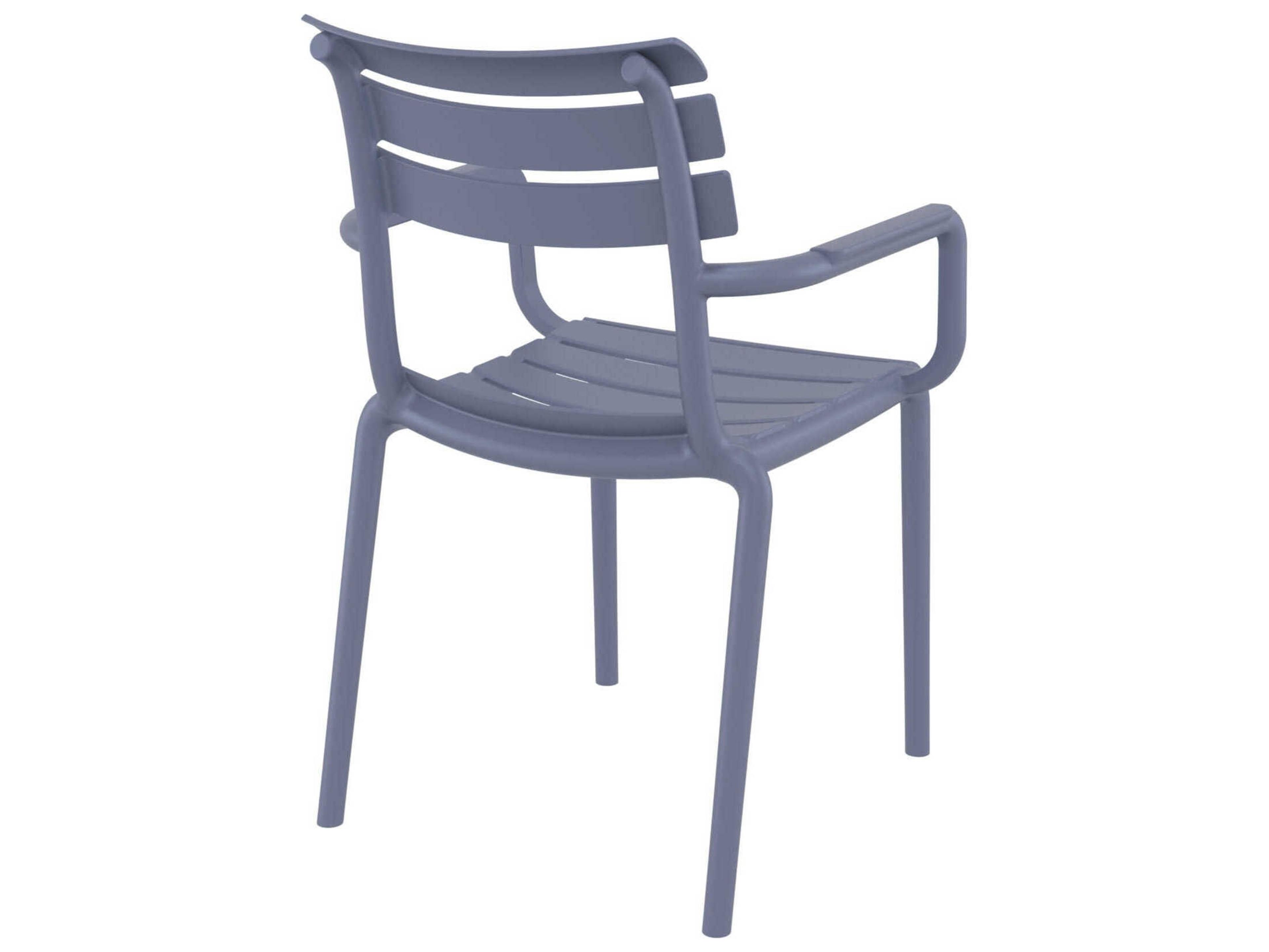 Compamia Paris Dark Gray Polypropylene Dining Chair