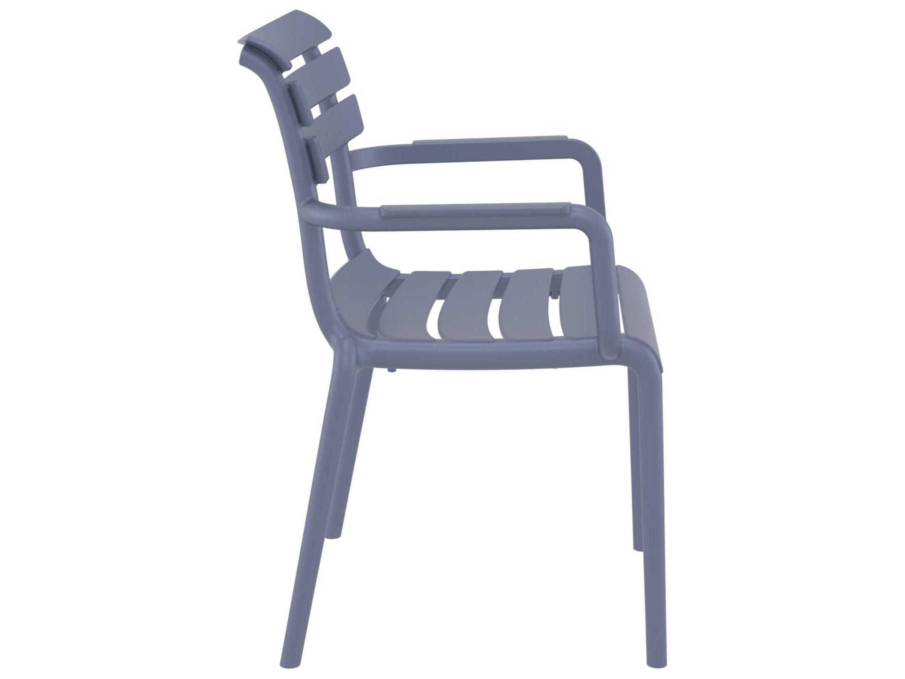 Compamia Paris Dark Gray Polypropylene Dining Chair