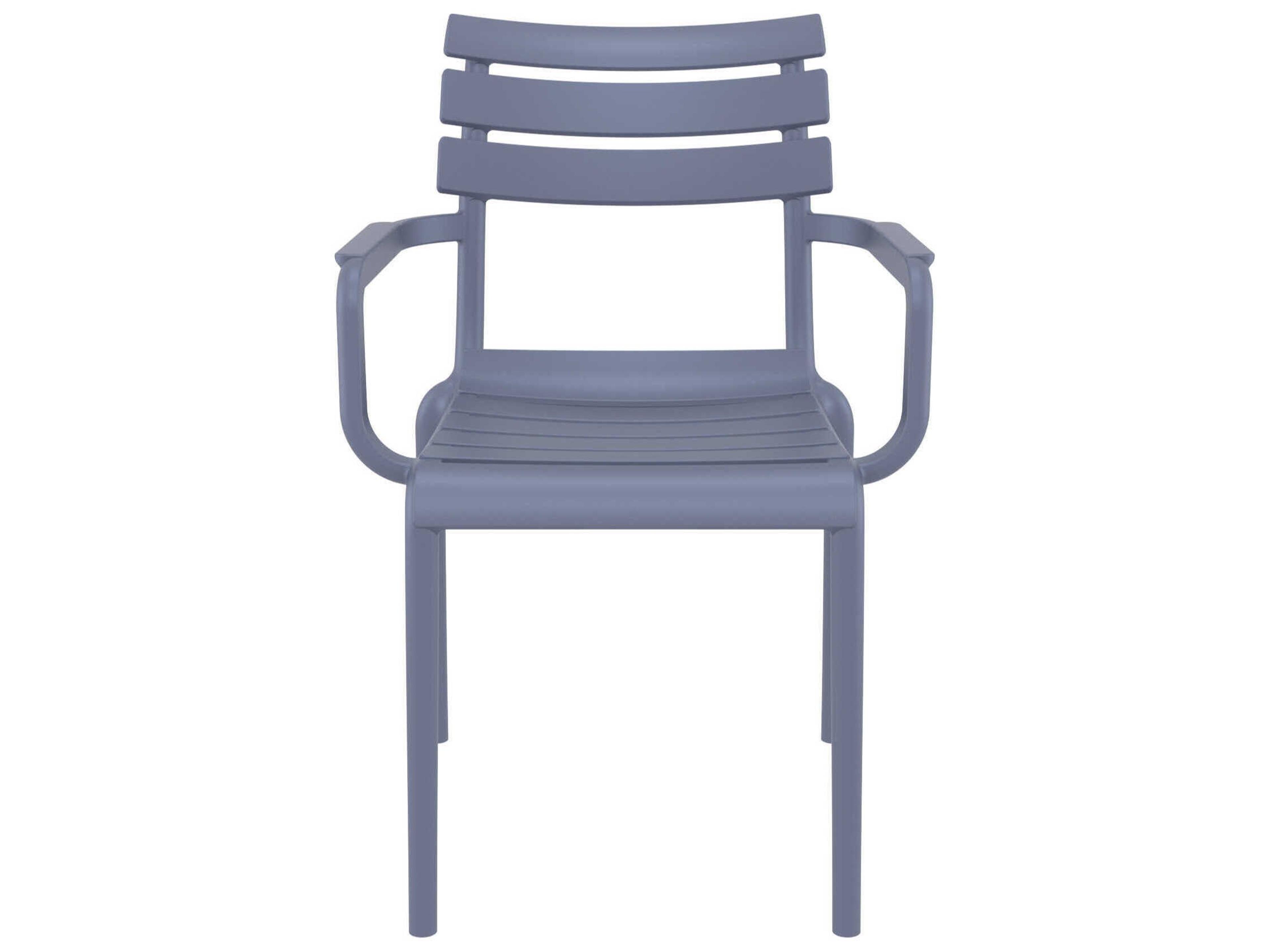 Compamia Paris Dark Gray Polypropylene Dining Chair