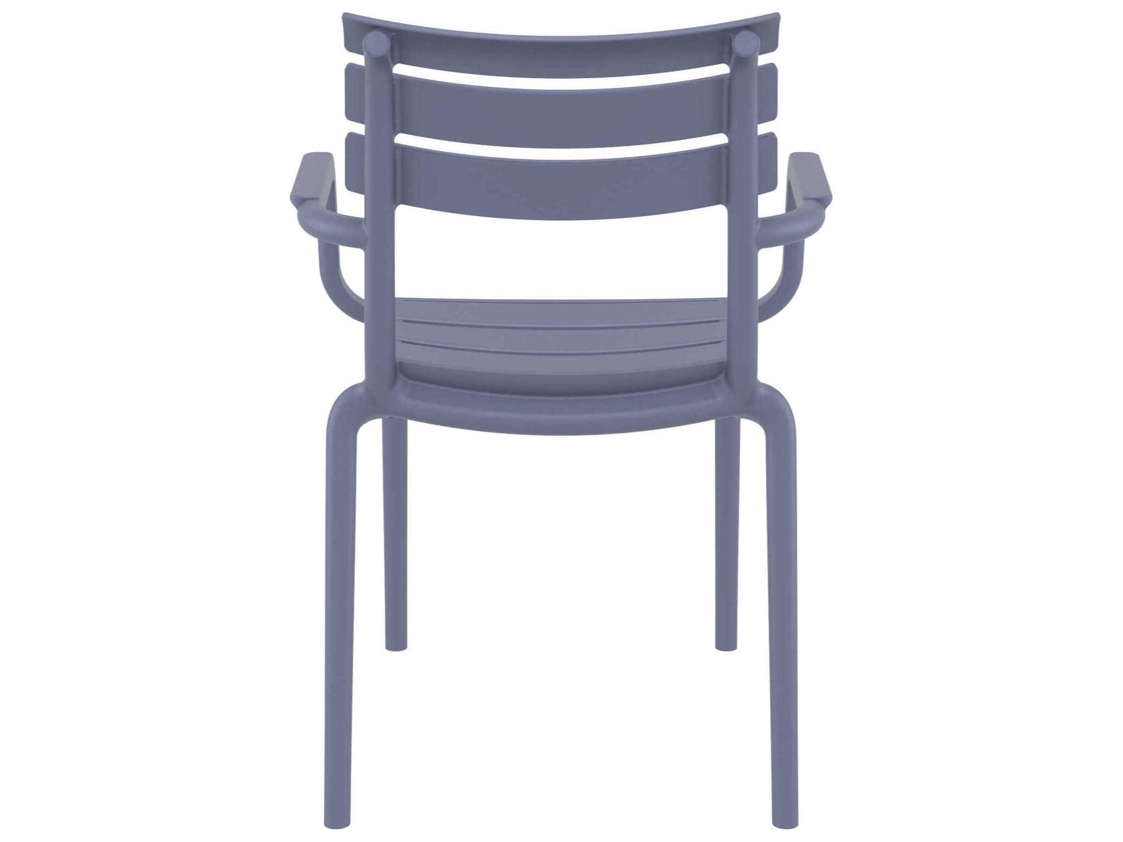 Compamia Paris Dark Gray Polypropylene Dining Chair