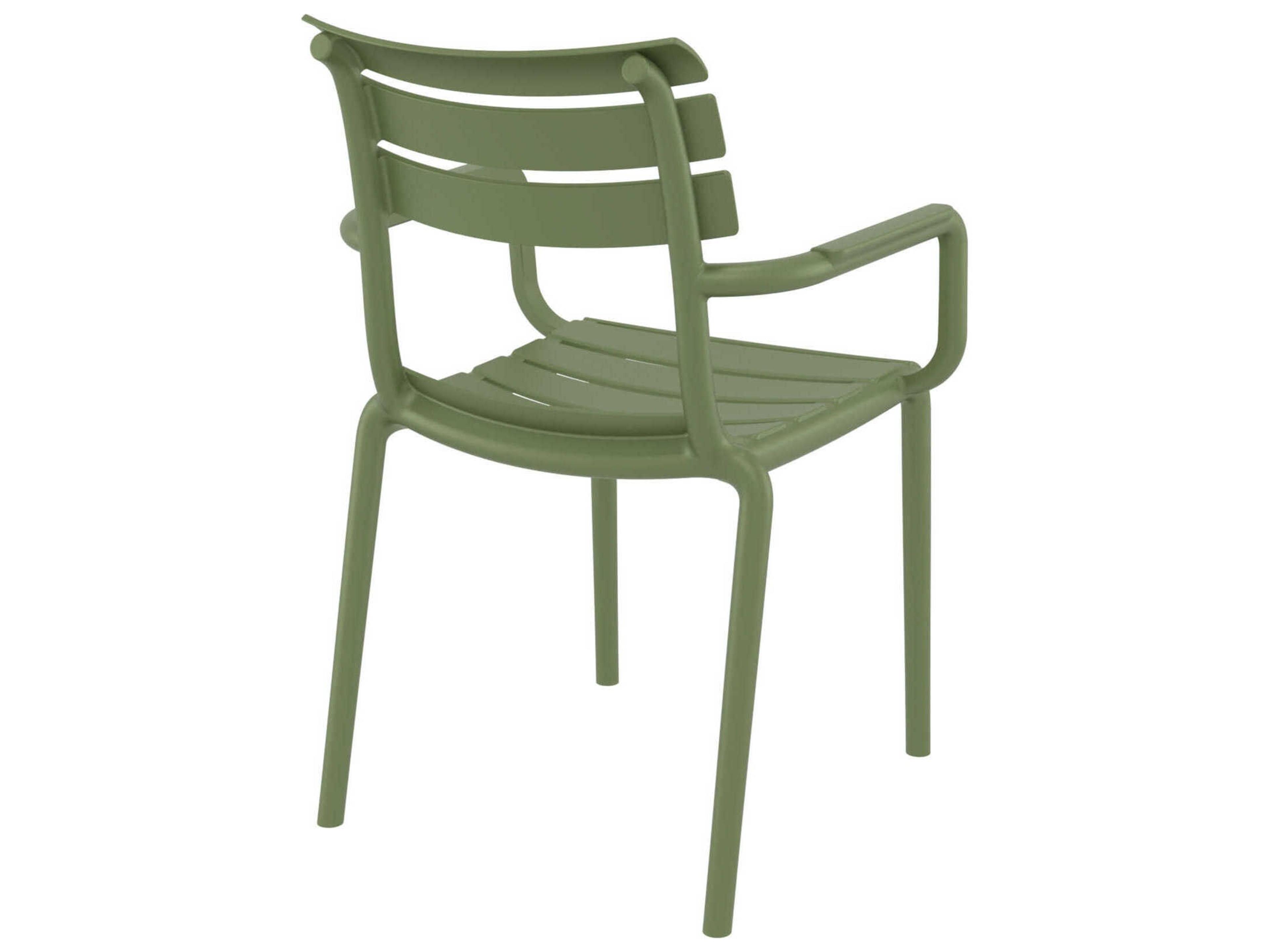 Compamia Paris Olive Green Polypropylene Dining Chair