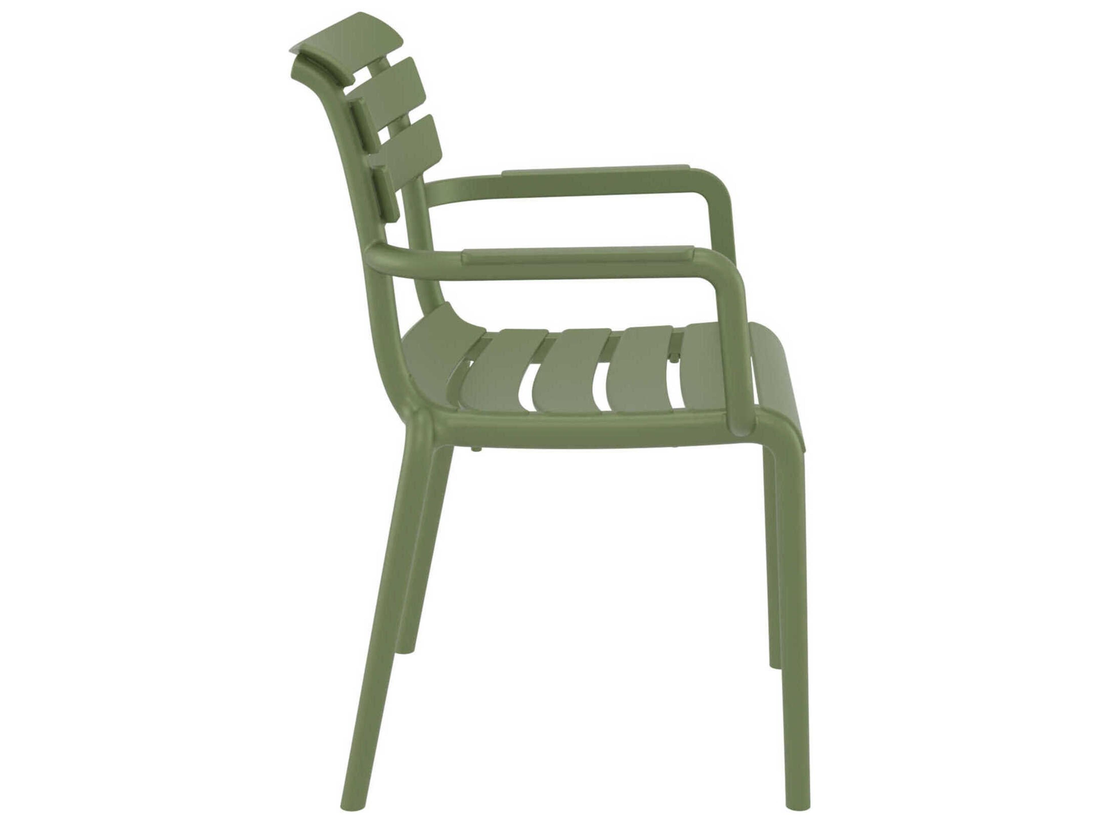 Compamia Paris Olive Green Polypropylene Dining Chair