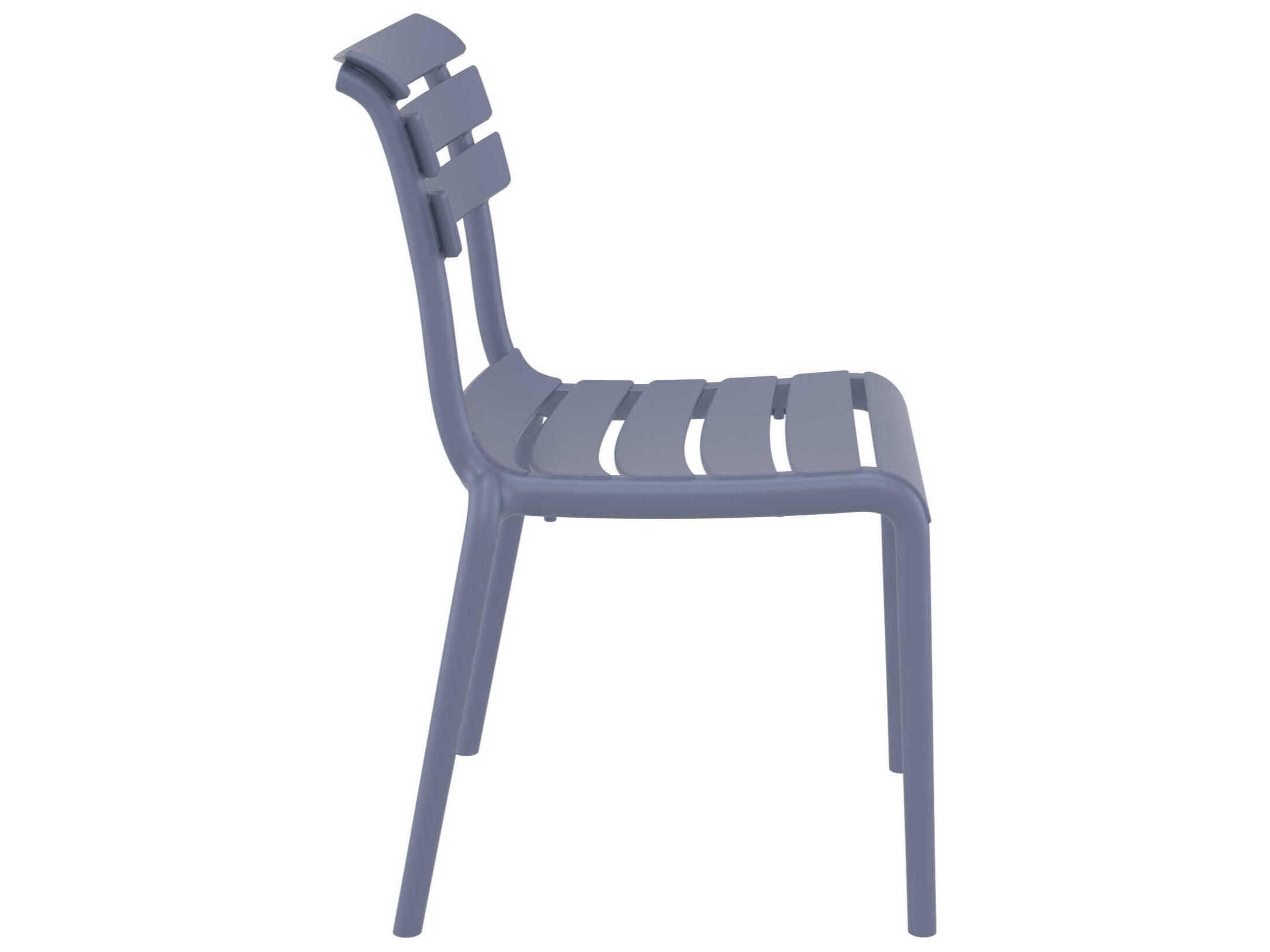 Compamia Helen Dark Gray Polypropylene Dining Chair