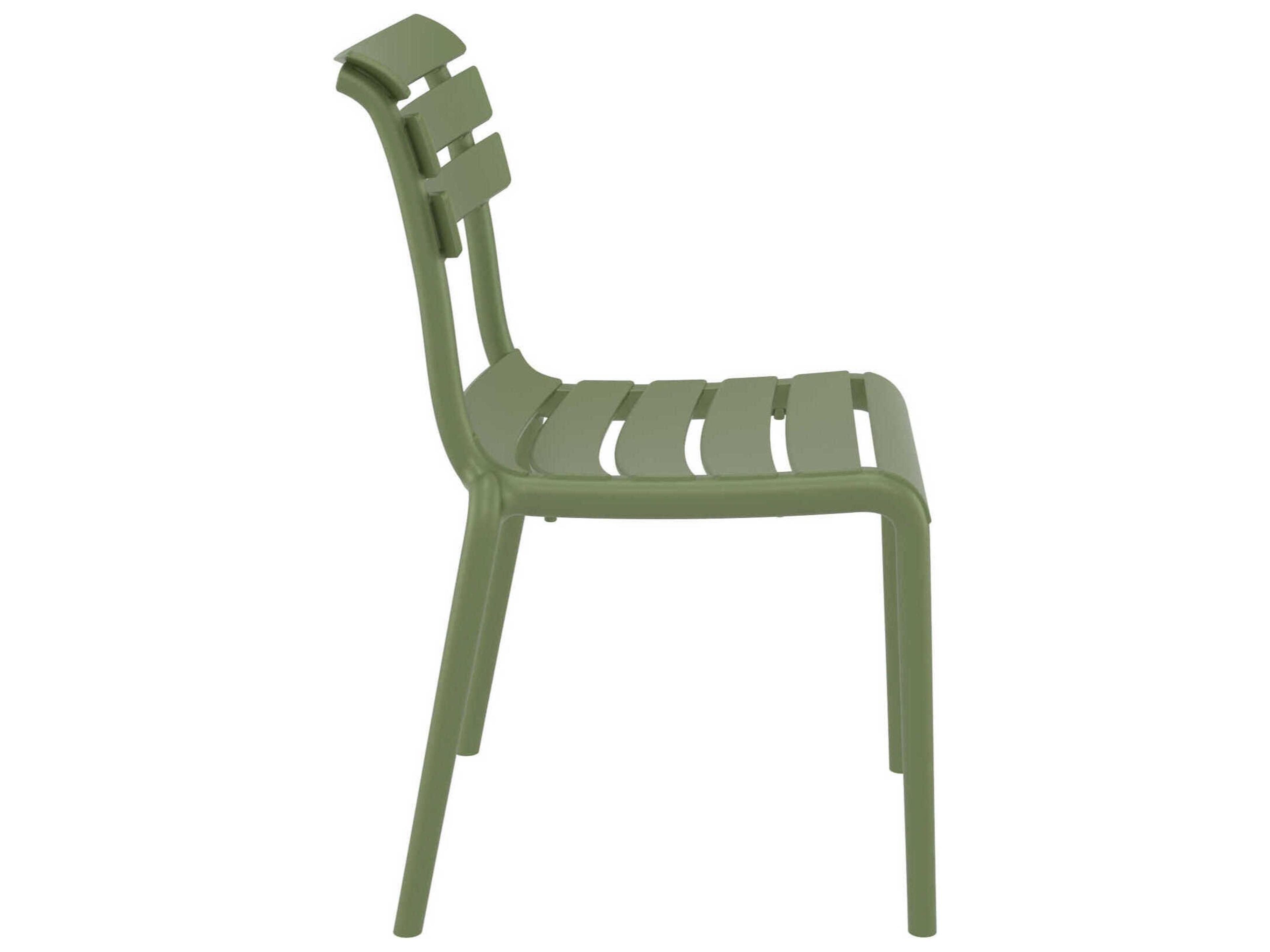 Compamia Helen Olive Green Polypropylene Dining Chair