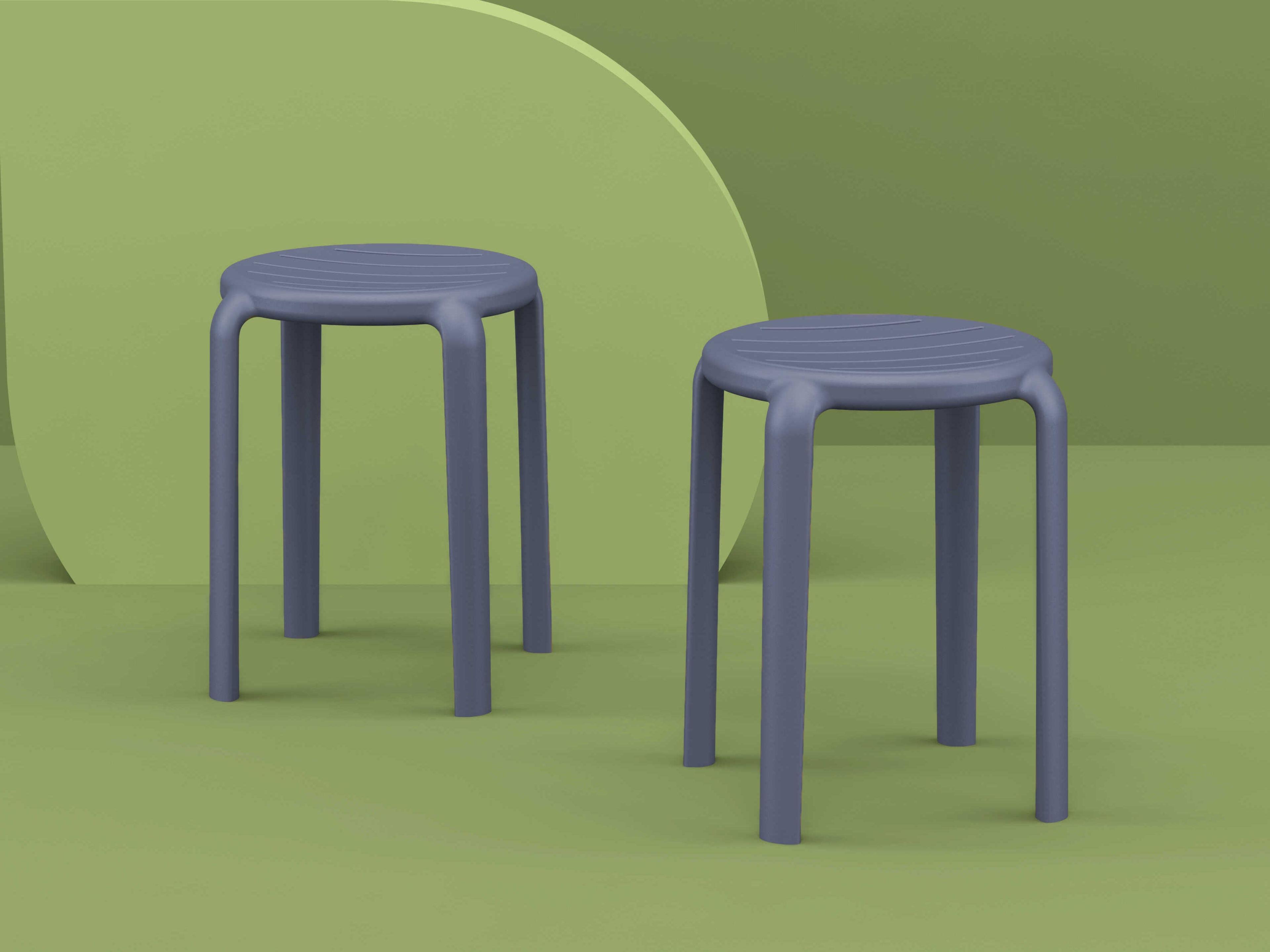 Compamia Tom Dark Gray Polypropylene Dining Chair