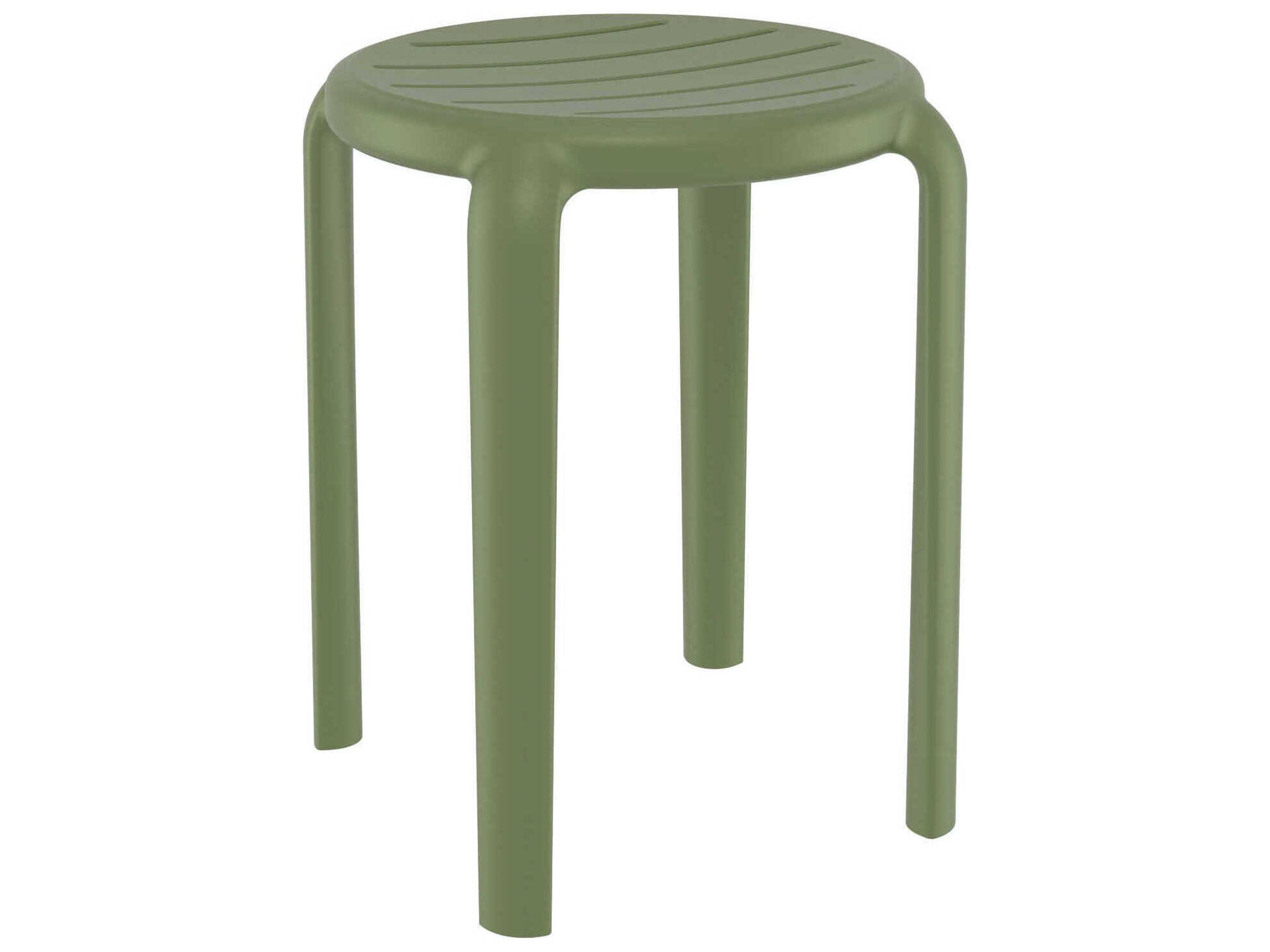 Tom Olive Green Polypropylene Dining Chair