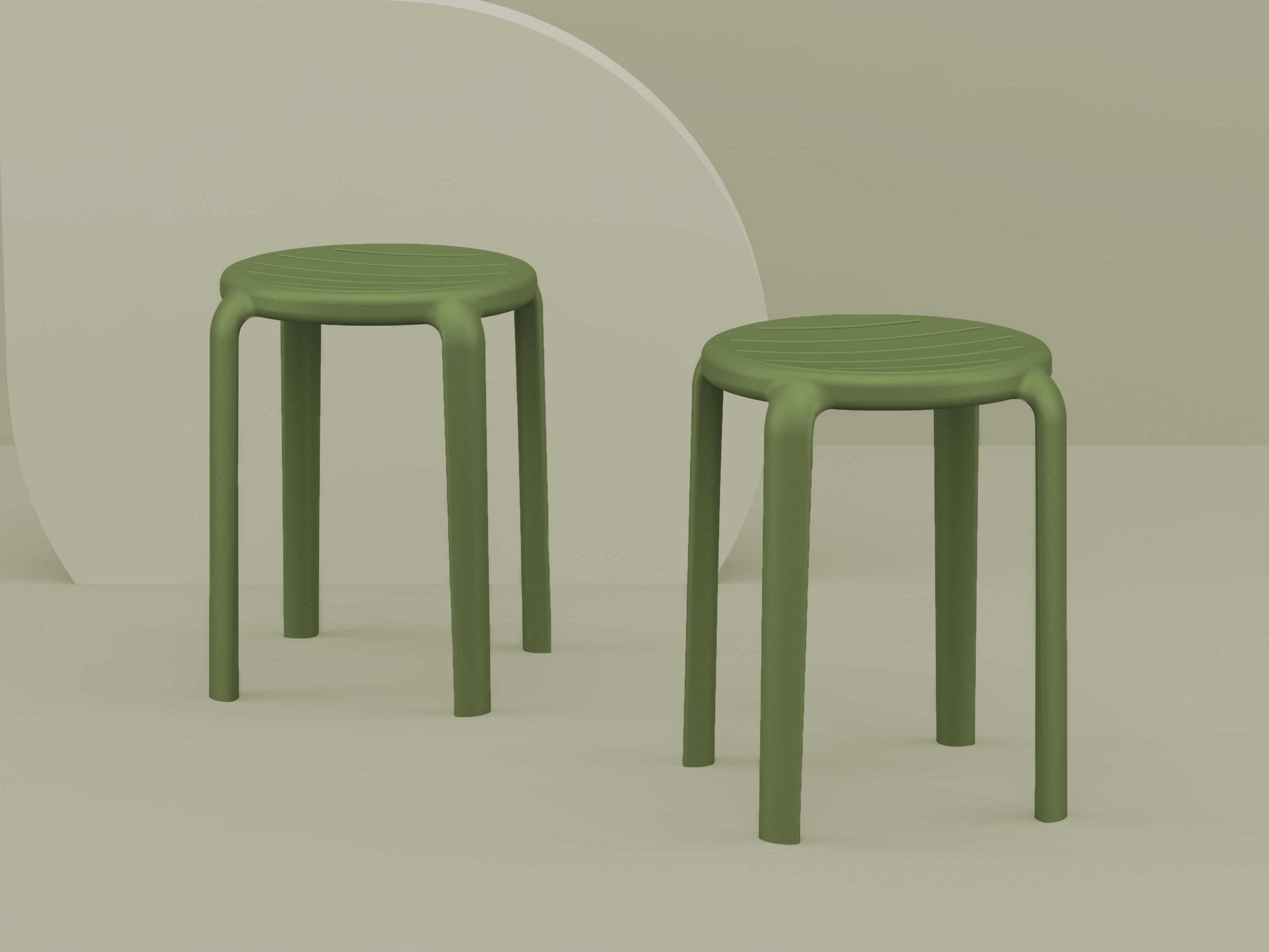Compamia Tom Olive Green Polypropylene Dining Chair