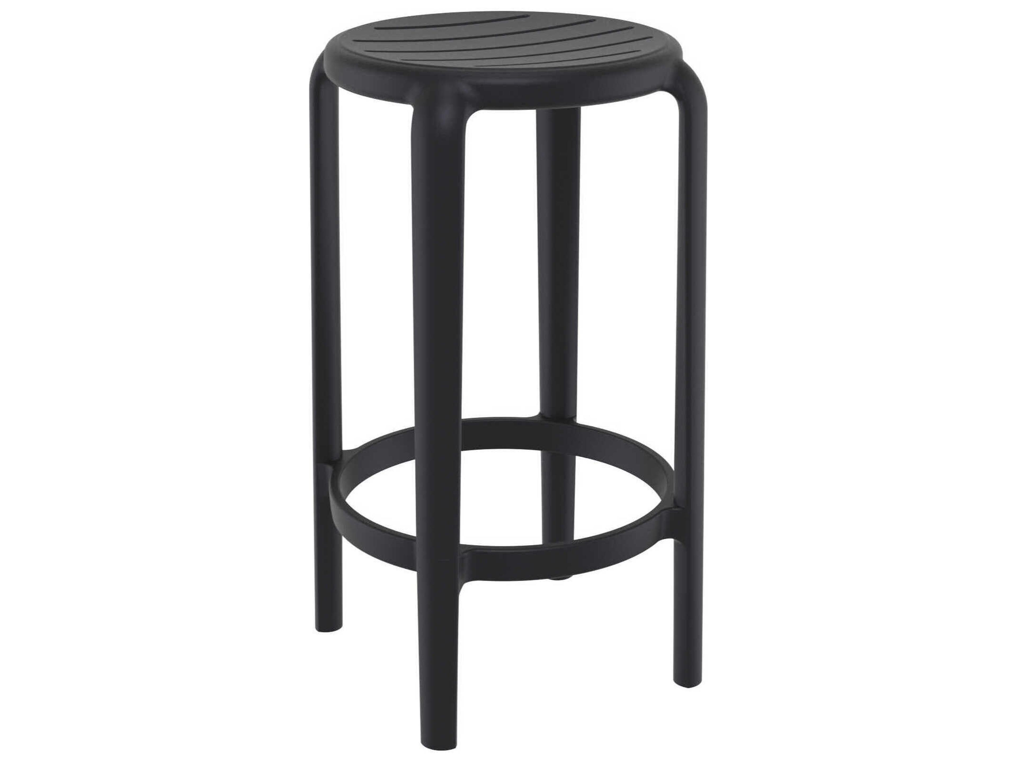 Tom Black Polypropylene Counter Stool