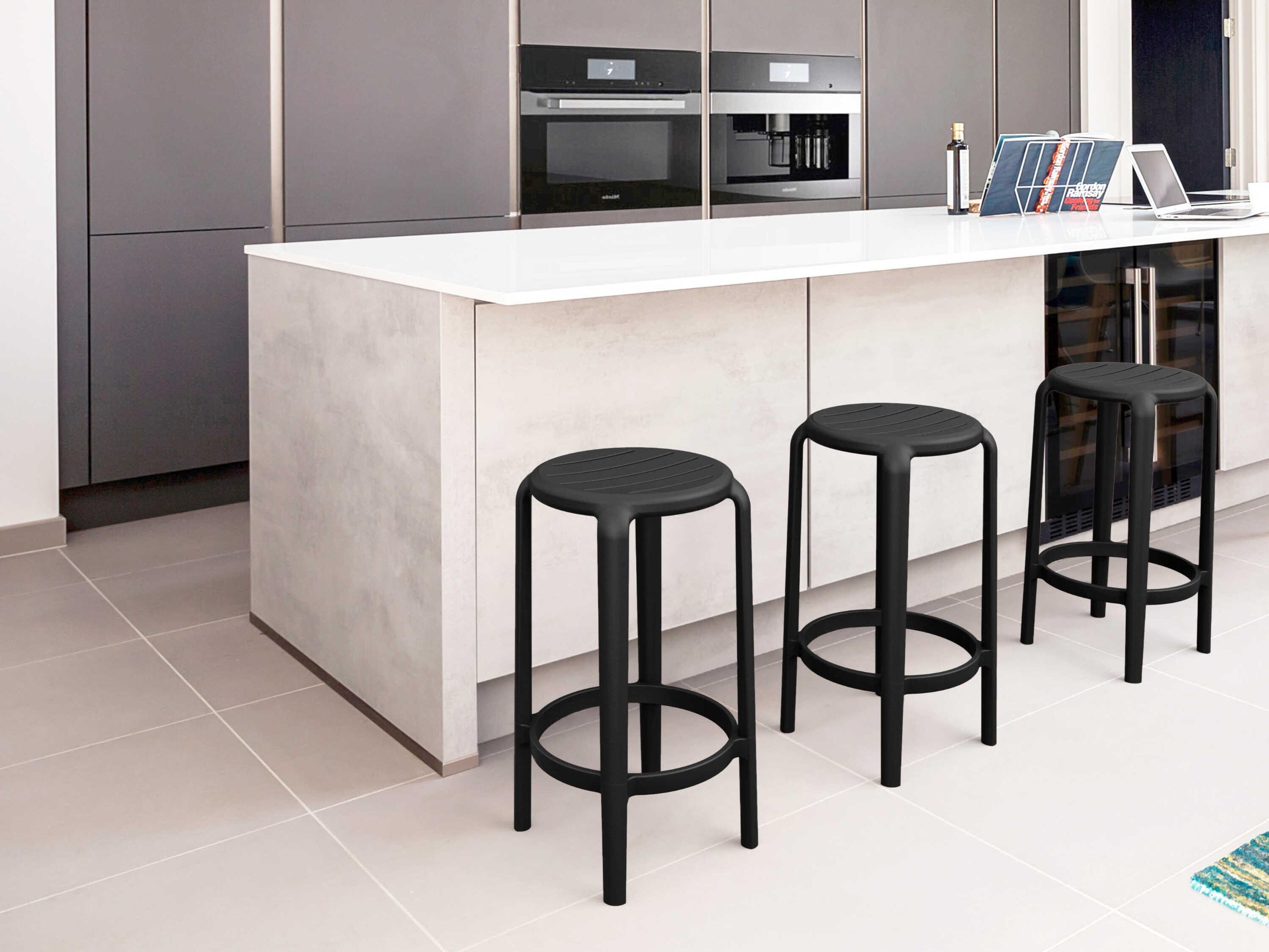 Compamia Tom Black Polypropylene Counter Stool