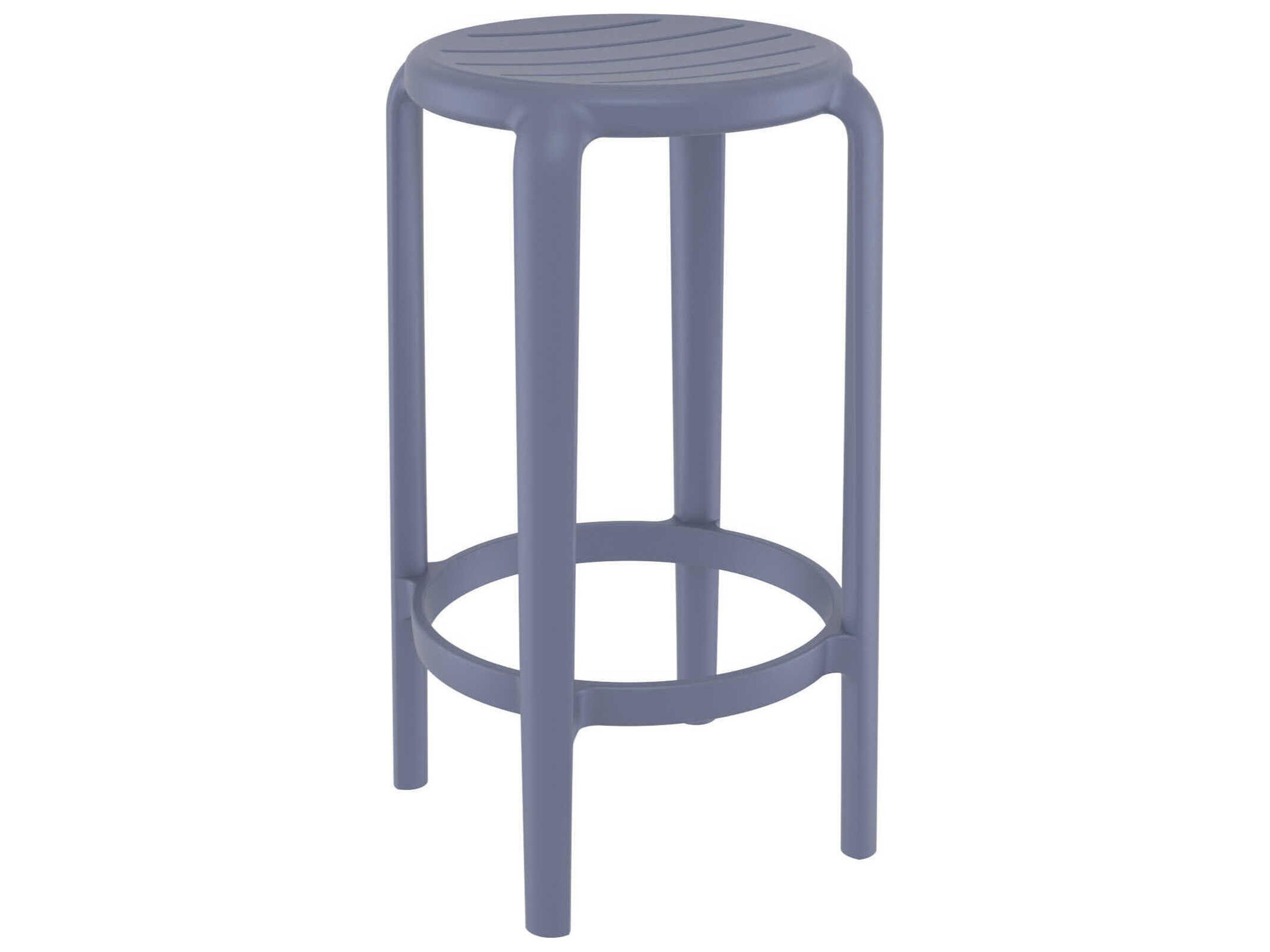 Tom Dark Gray Polypropylene Counter Stool