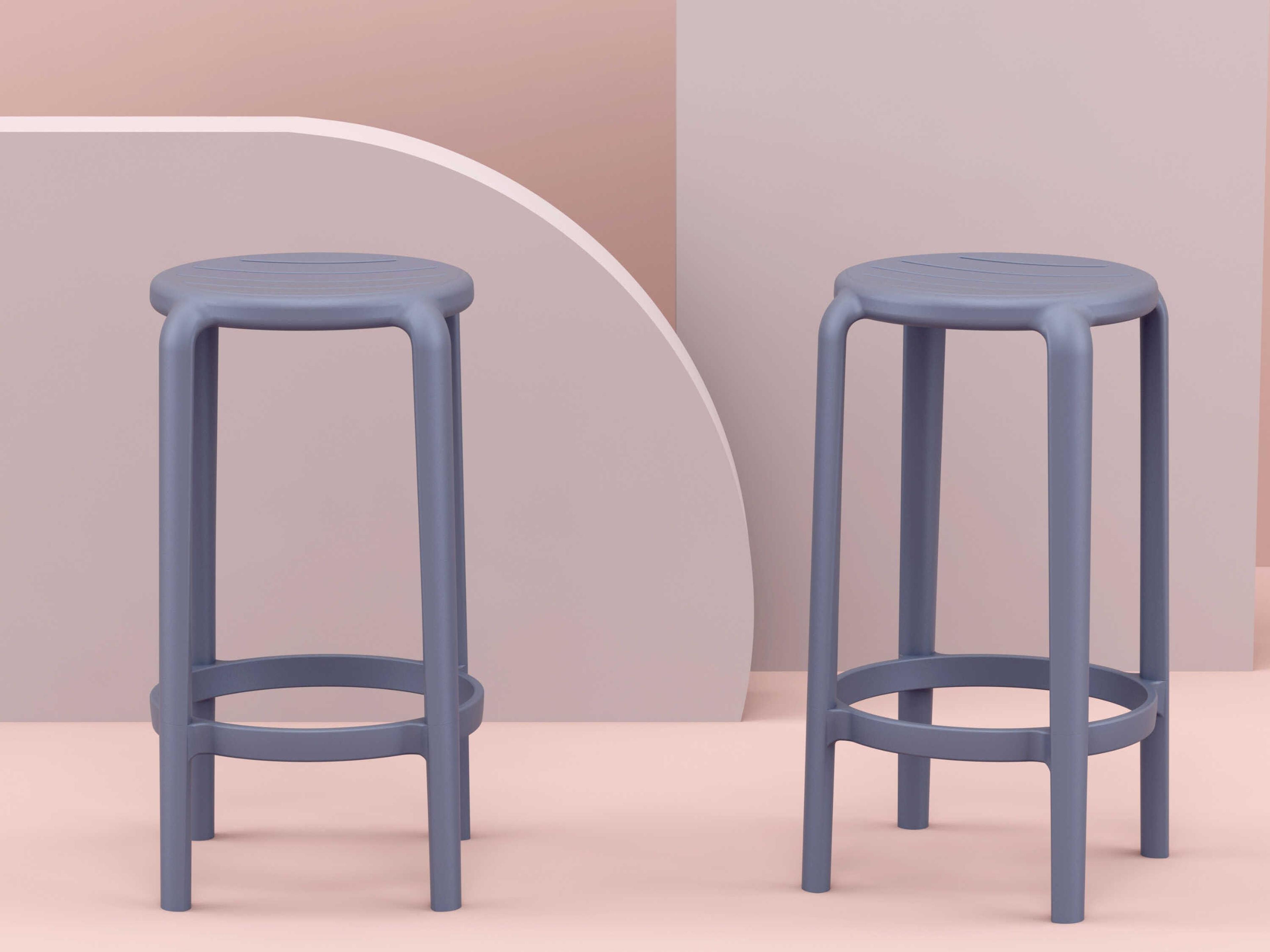 Compamia Tom Dark Gray Polypropylene Counter Stool