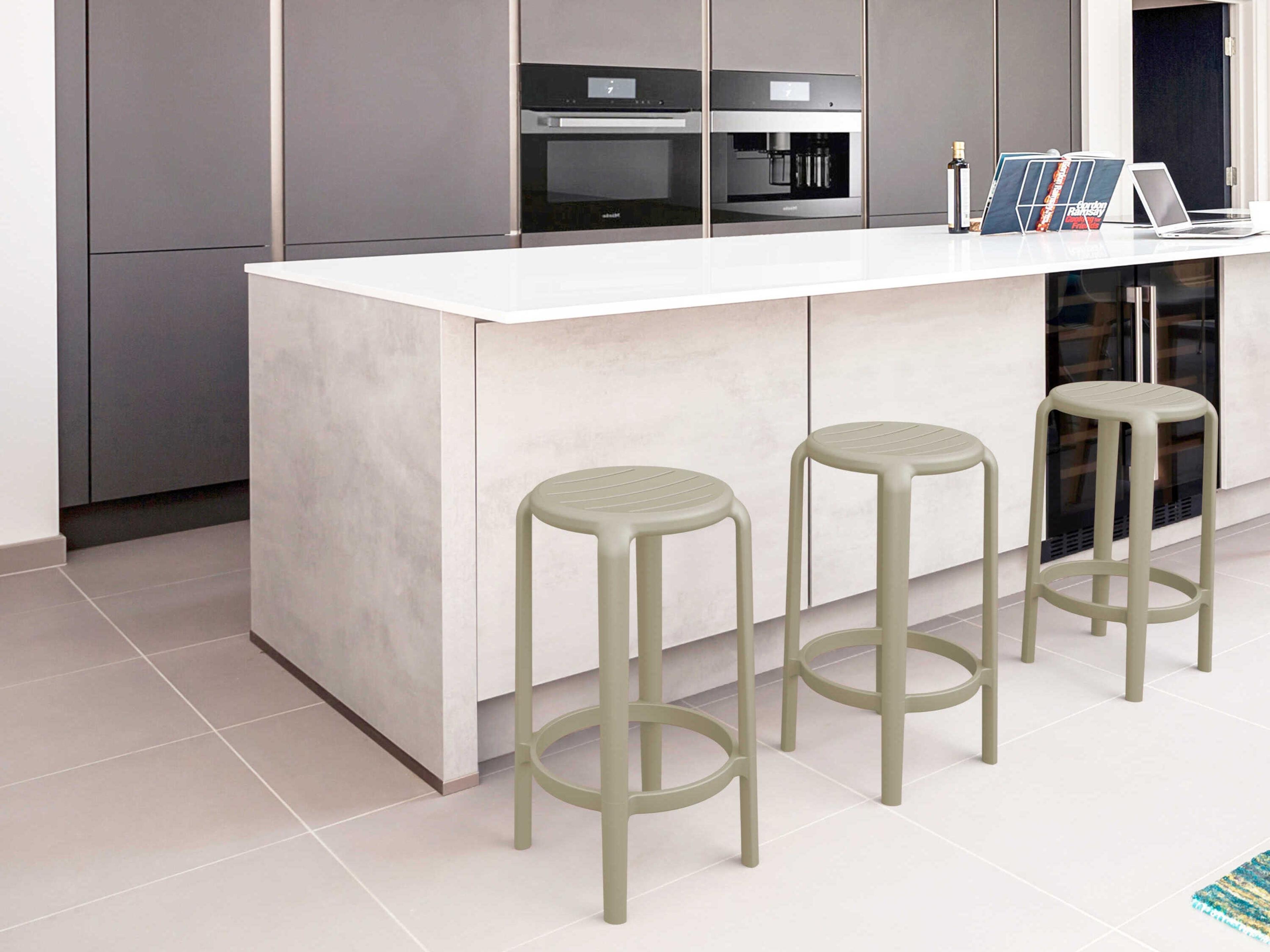 Compamia Tom Taupe Polypropylene Counter Stool