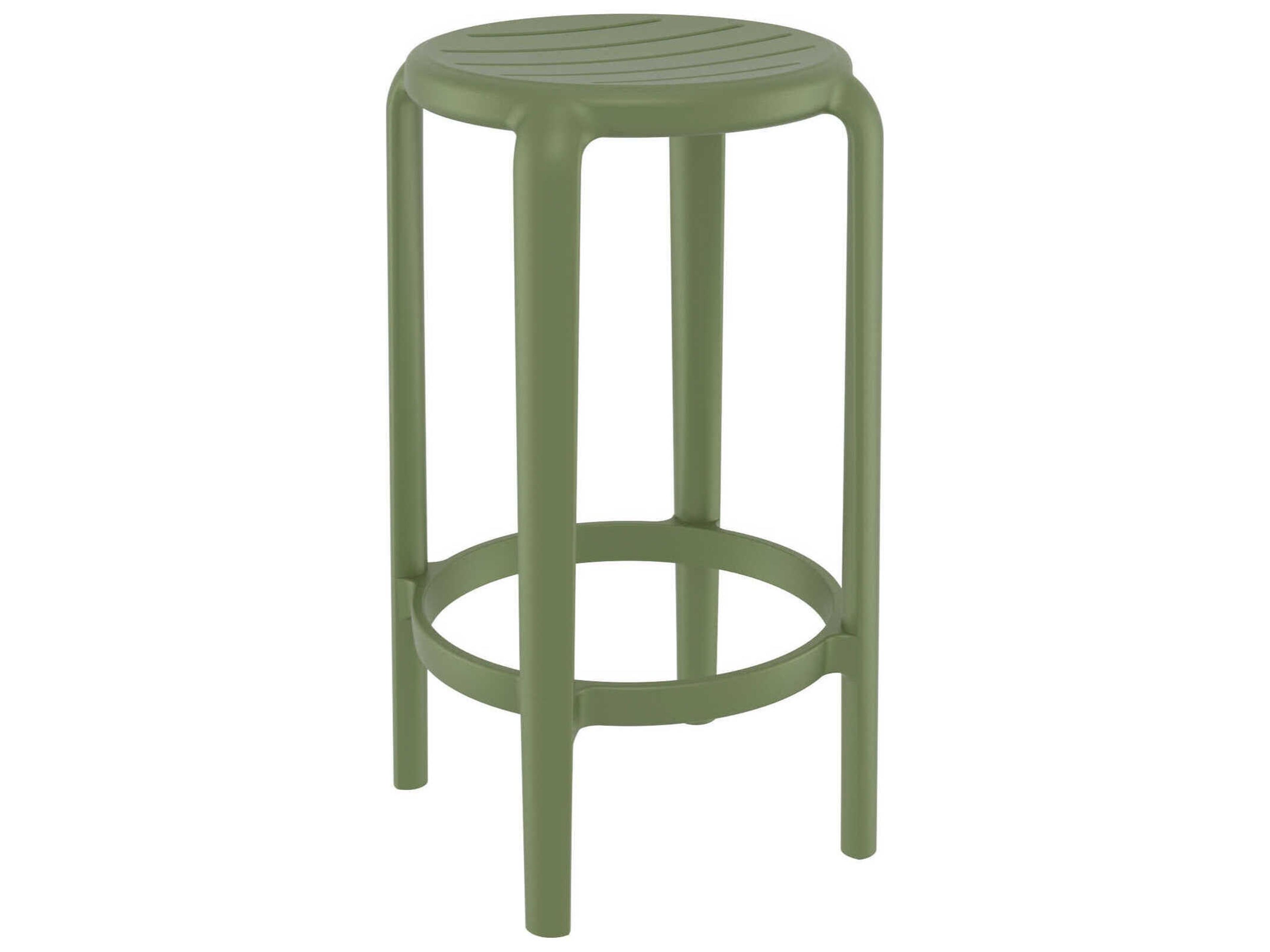 Tom Olive Green Polypropylene Counter Stool